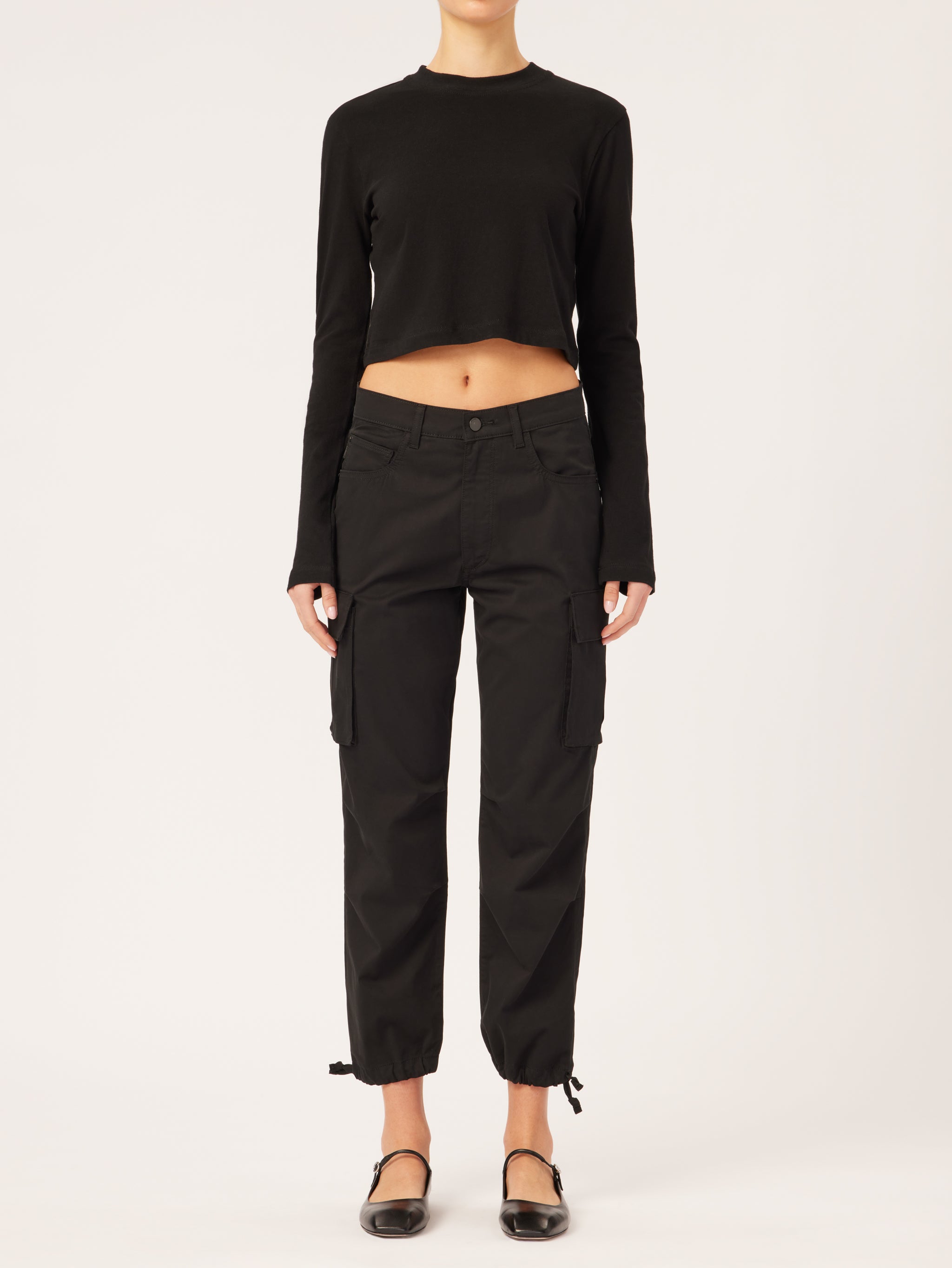 Baby Tee Long Sleeve | Black