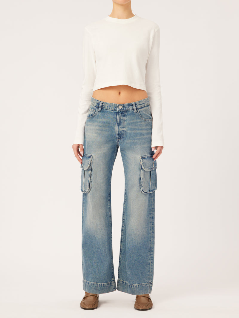 Zoie Wide Leg Low Rise | Aged Mid Cargo