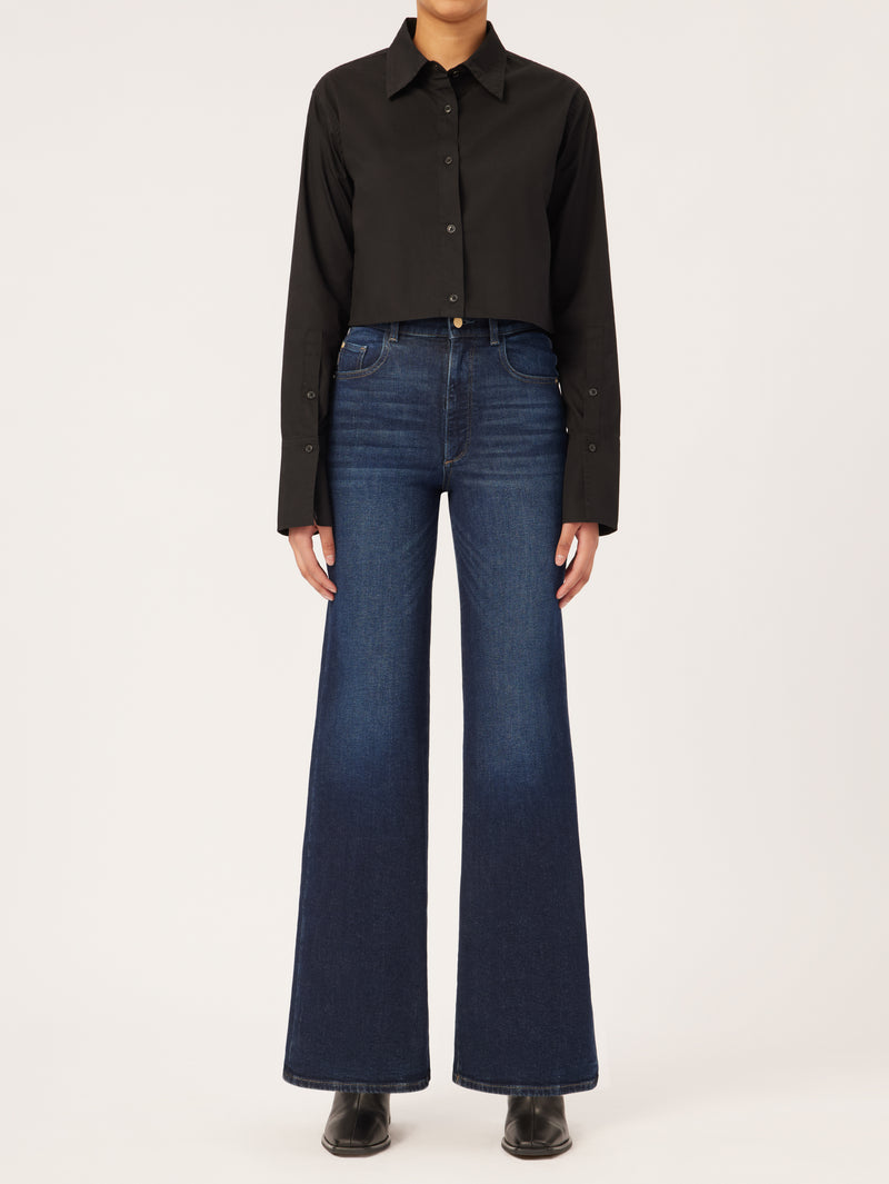 Hepburn Wide Leg High Rise Vintage 33" | Vibrant Rinse