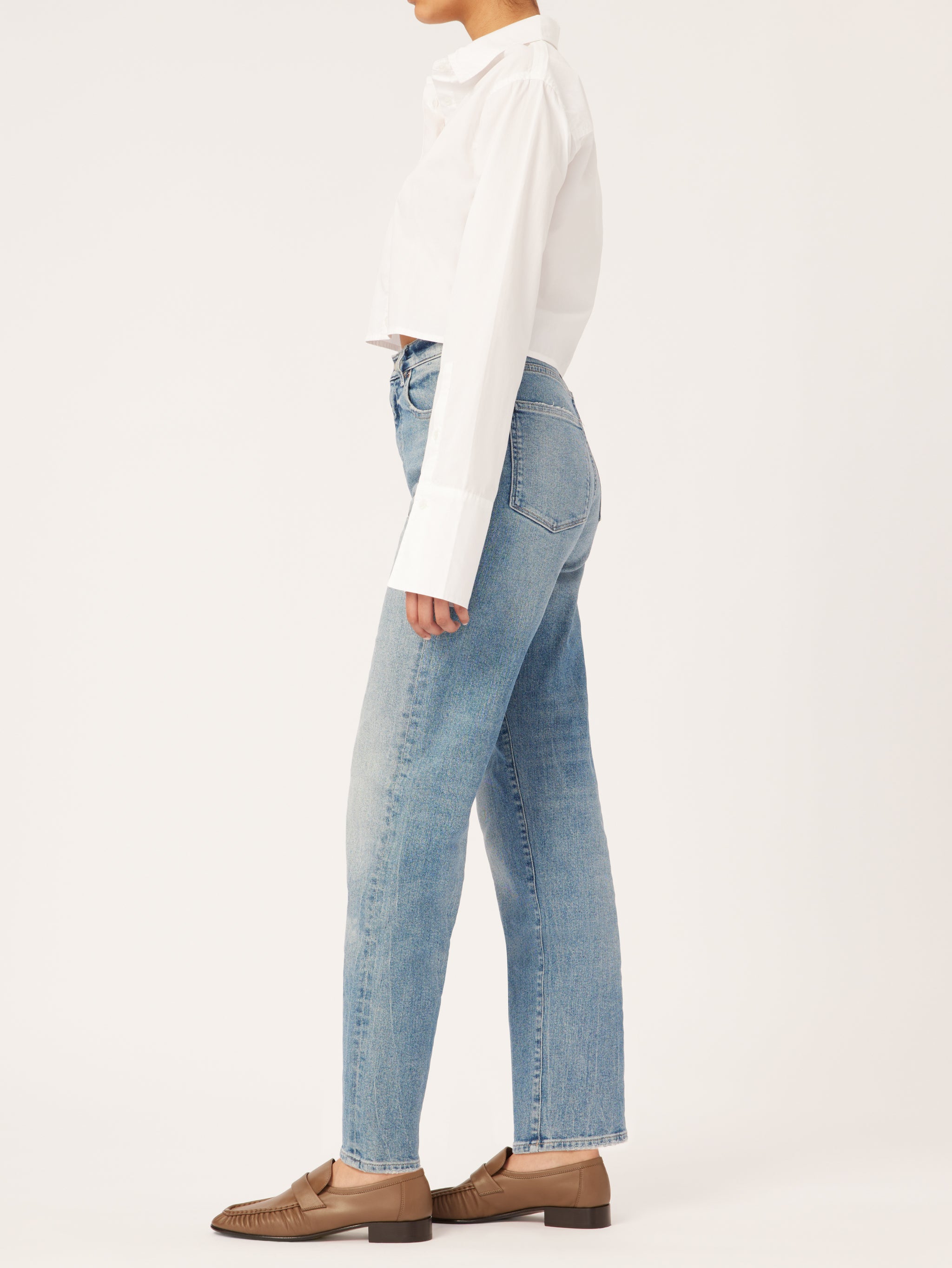 Lisette Shirt Cropped | White Poplin