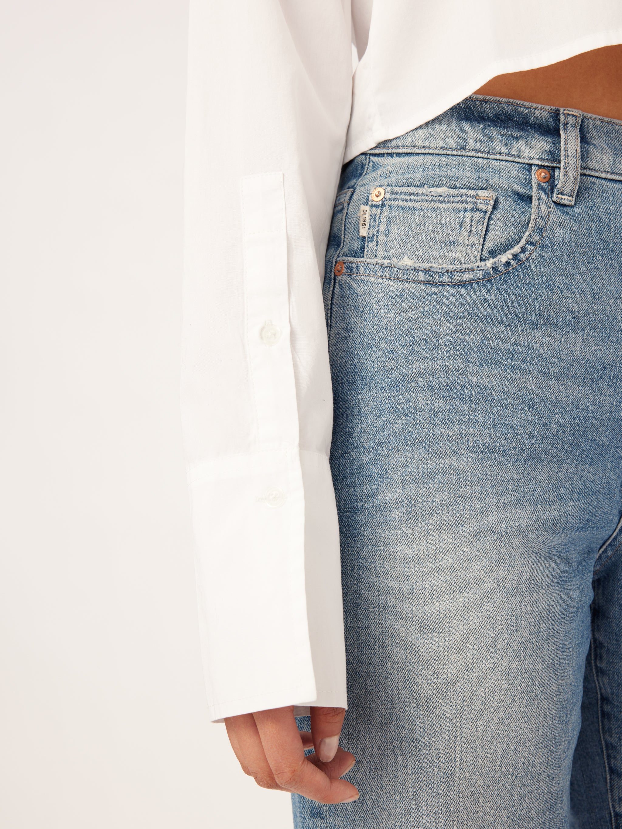 Lisette Shirt Cropped | White Poplin
