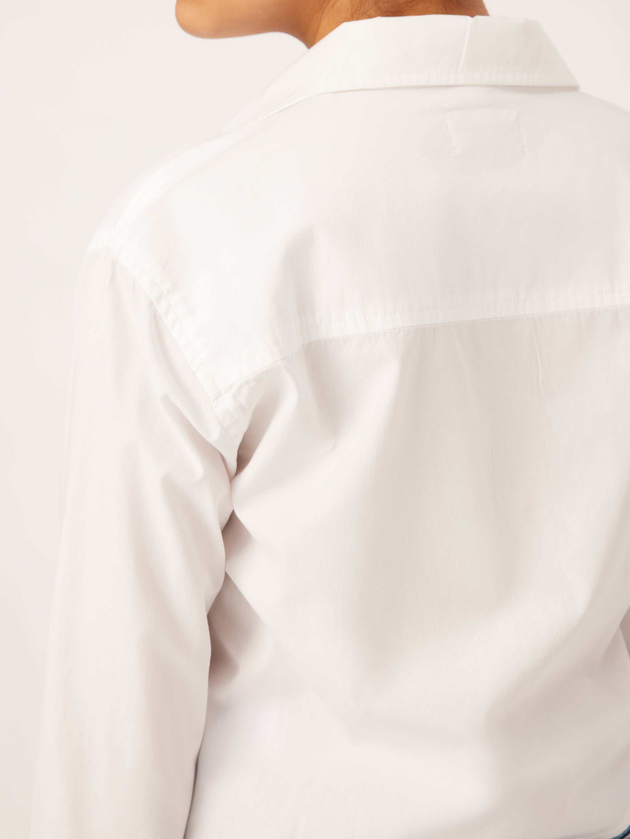 Lisette Shirt Cropped | White Poplin