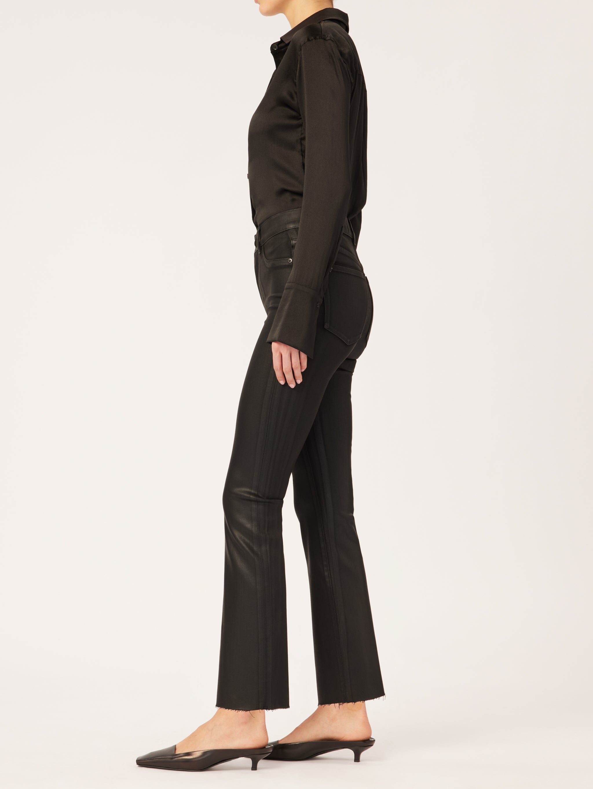Bridget Boot High Rise Instasculpt Crop | Black Coated