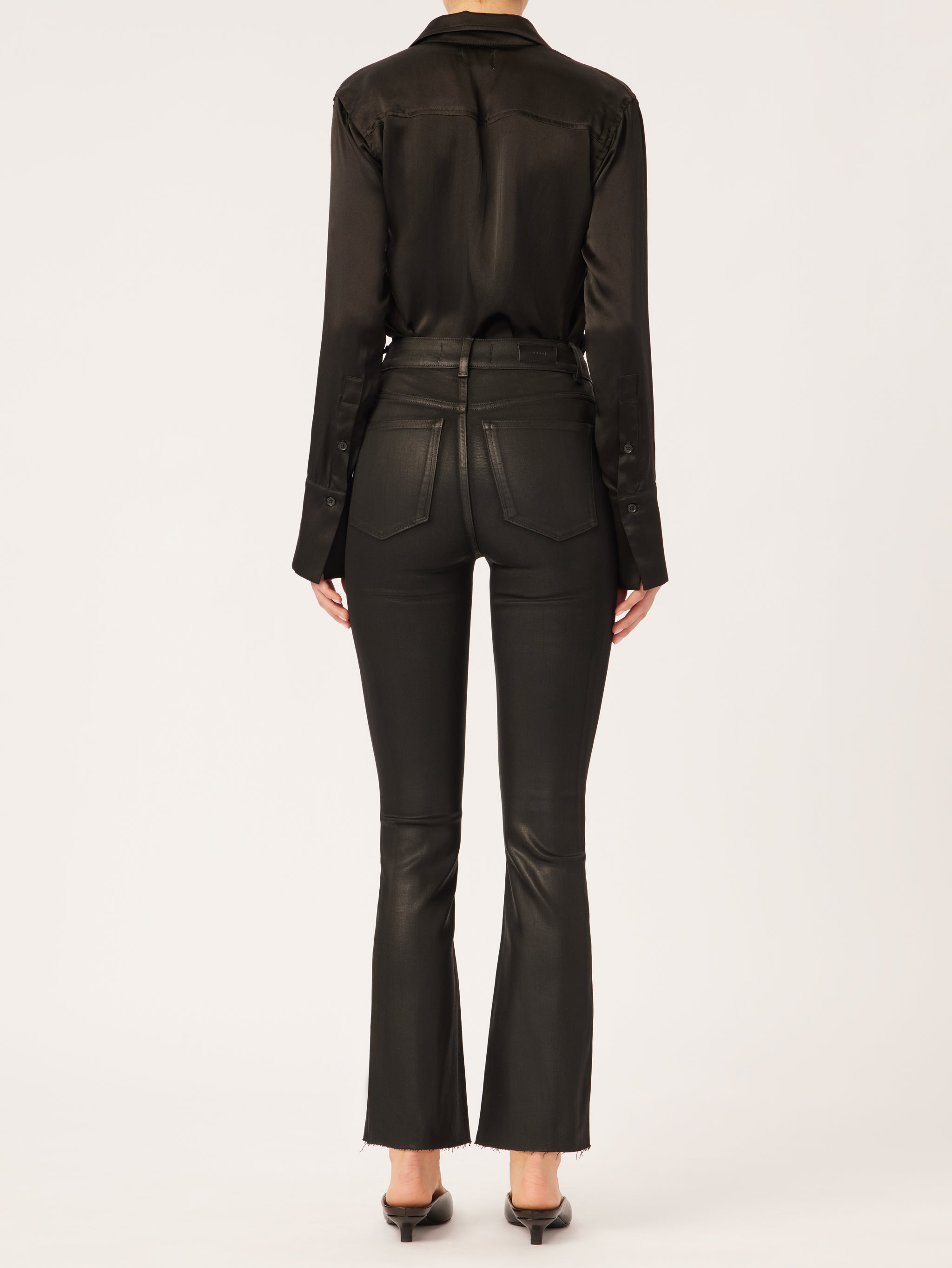 Bridget Boot High Rise Instasculpt Crop | Black Coated