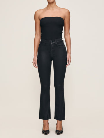 Bridget Boot High Rise Instasculpt™ Crop Jeans | Black Coated