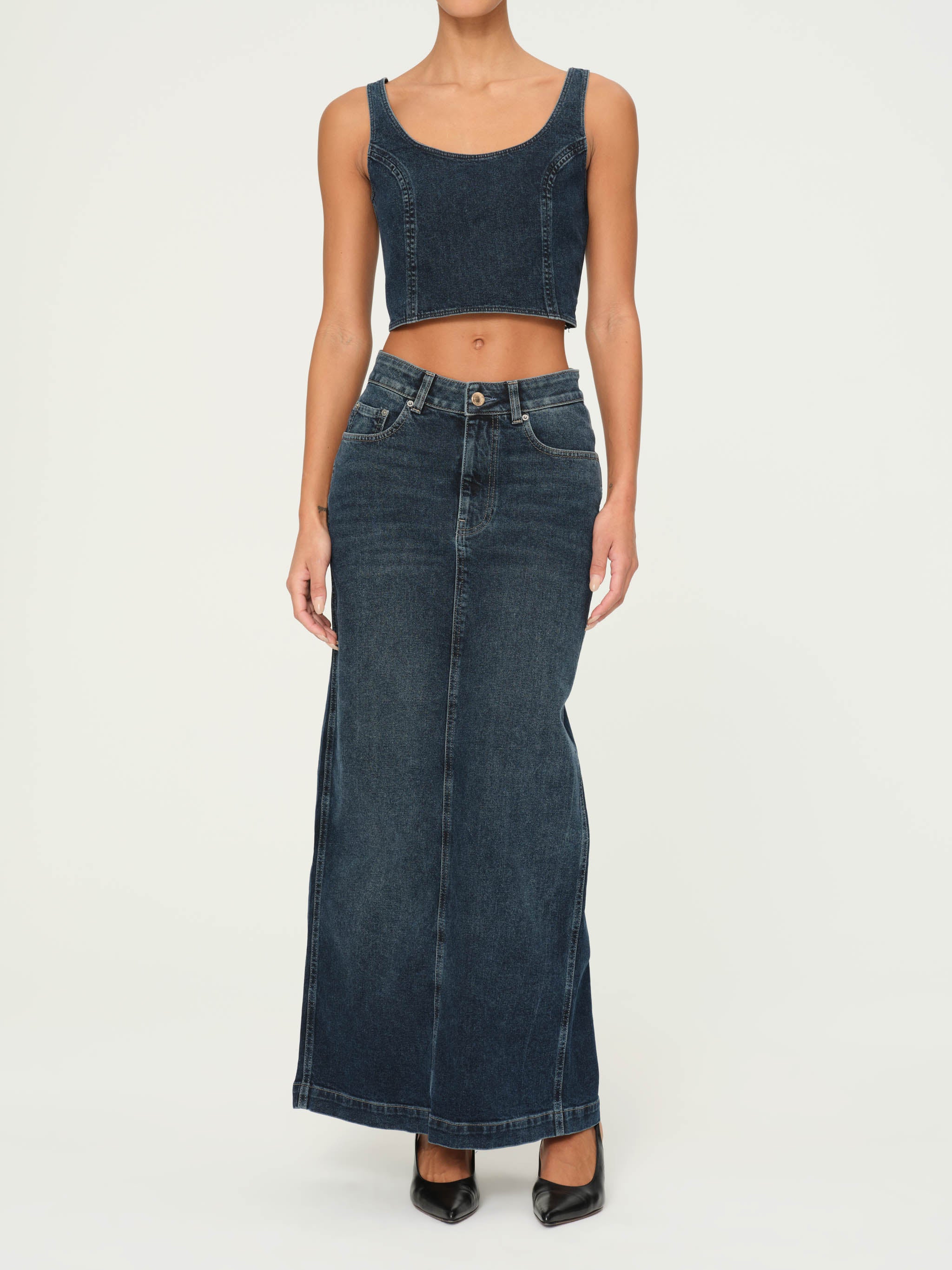 High-Waisted Jean Skirt: Versatility at Its Best