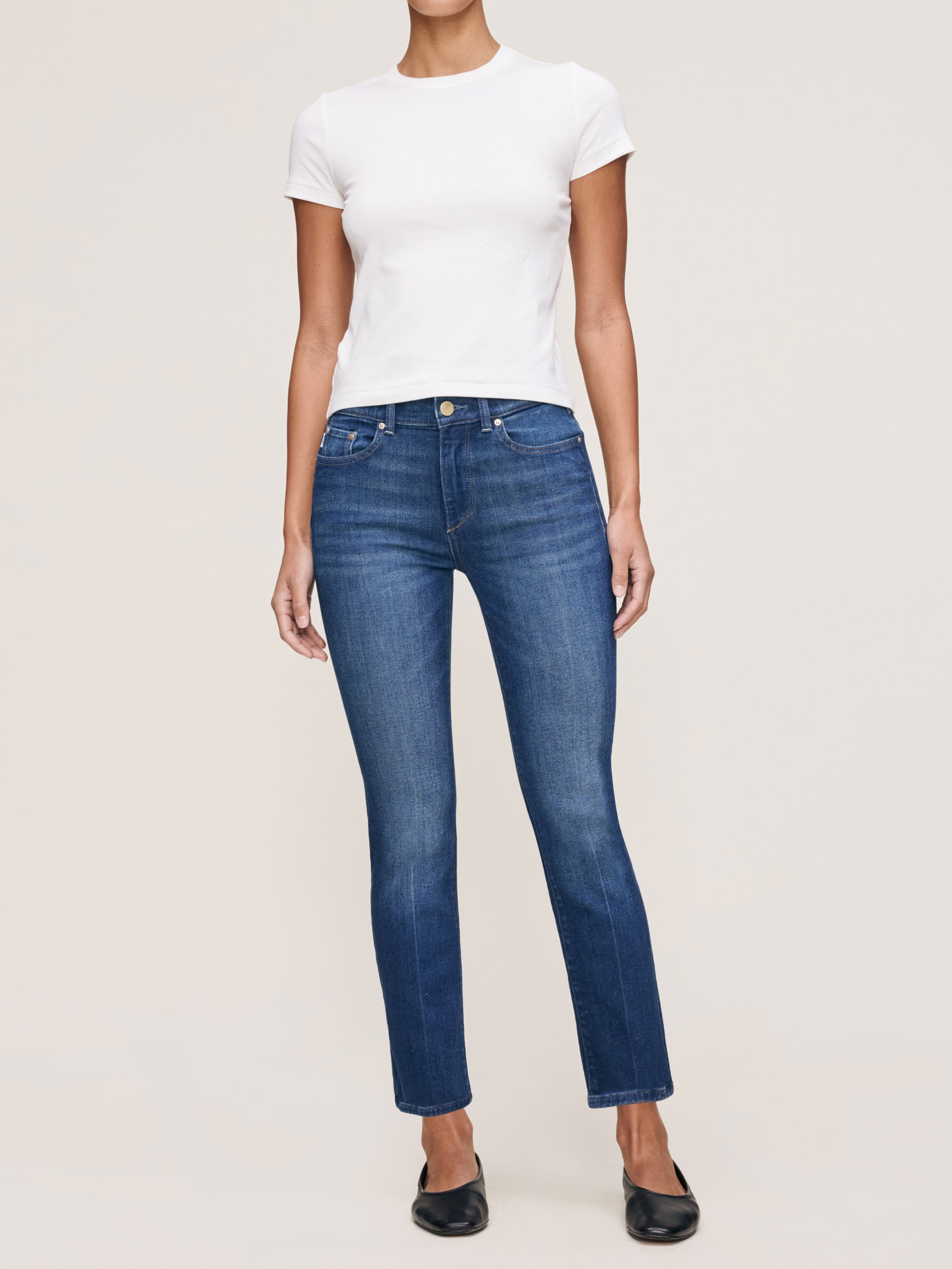 Mara Straight Mid Rise Instasculpt™ Ankle Jeans | Santa Monica