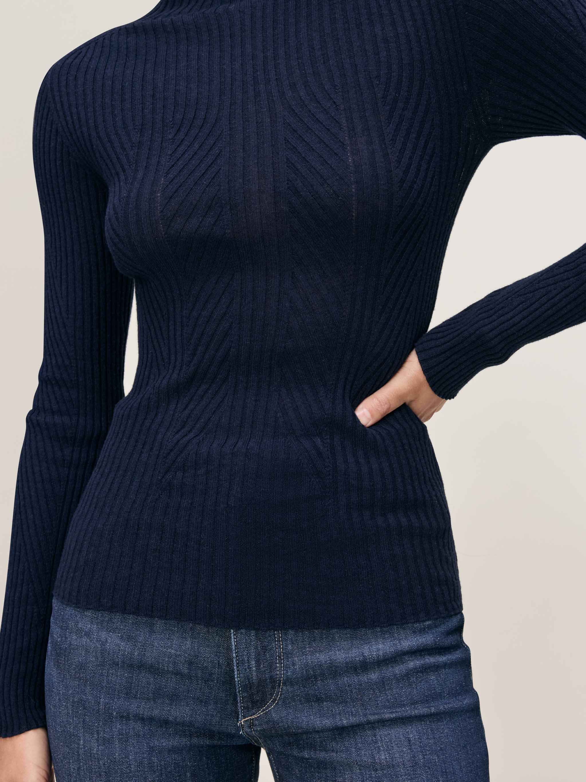 Turtleneck Sweater | Navy