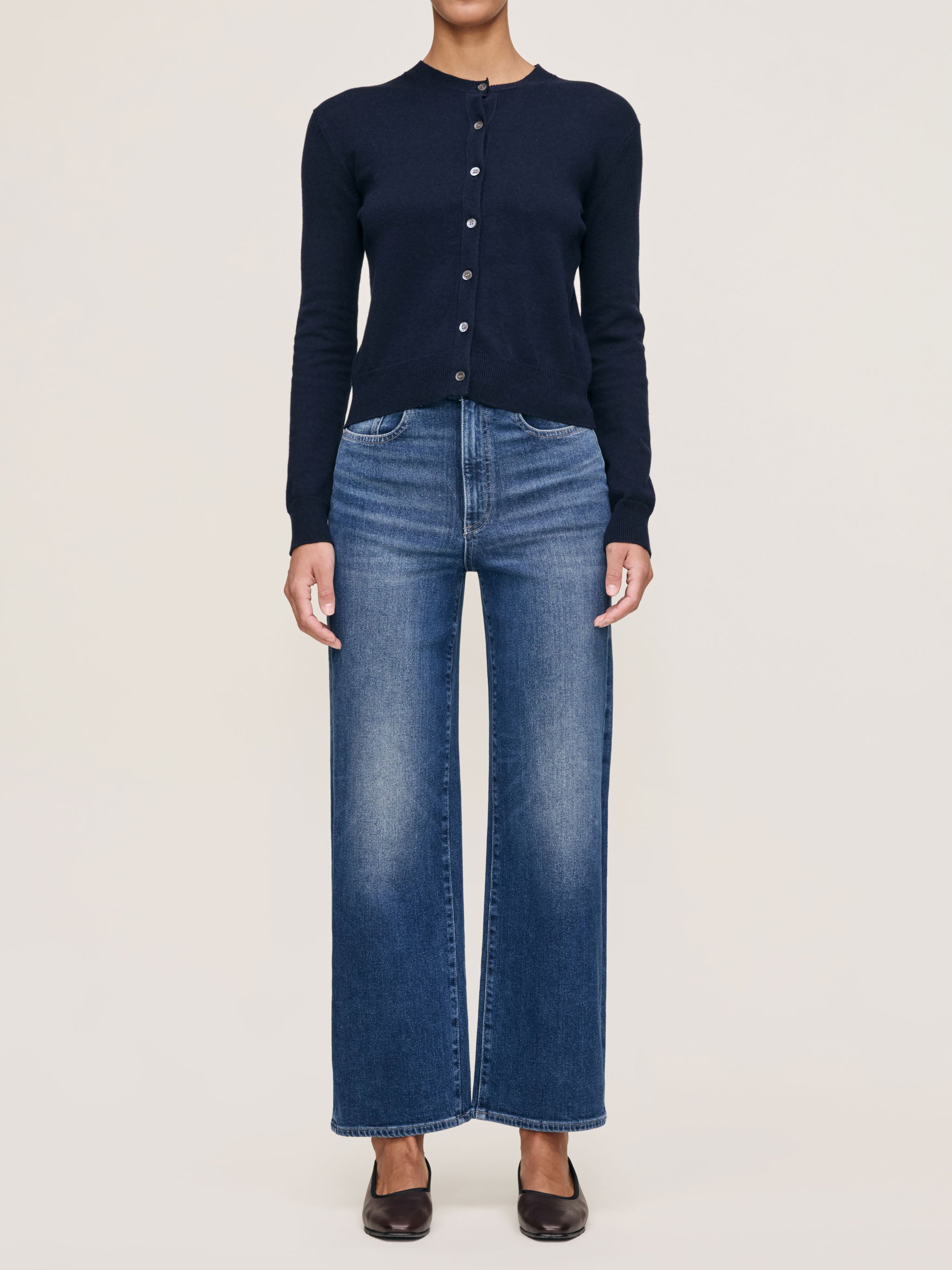 women's wide leg blue jean