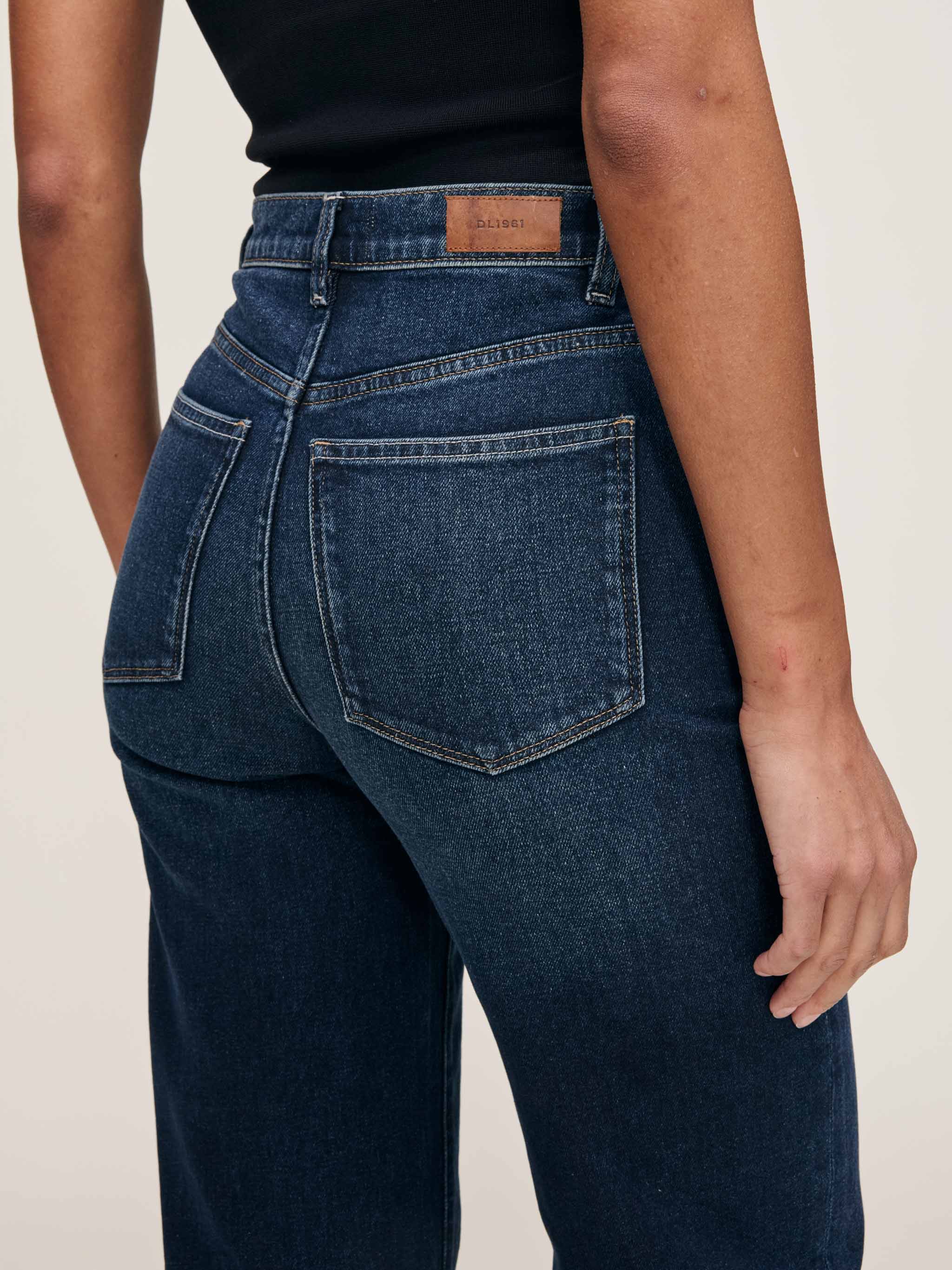 women's wide leg blue jean