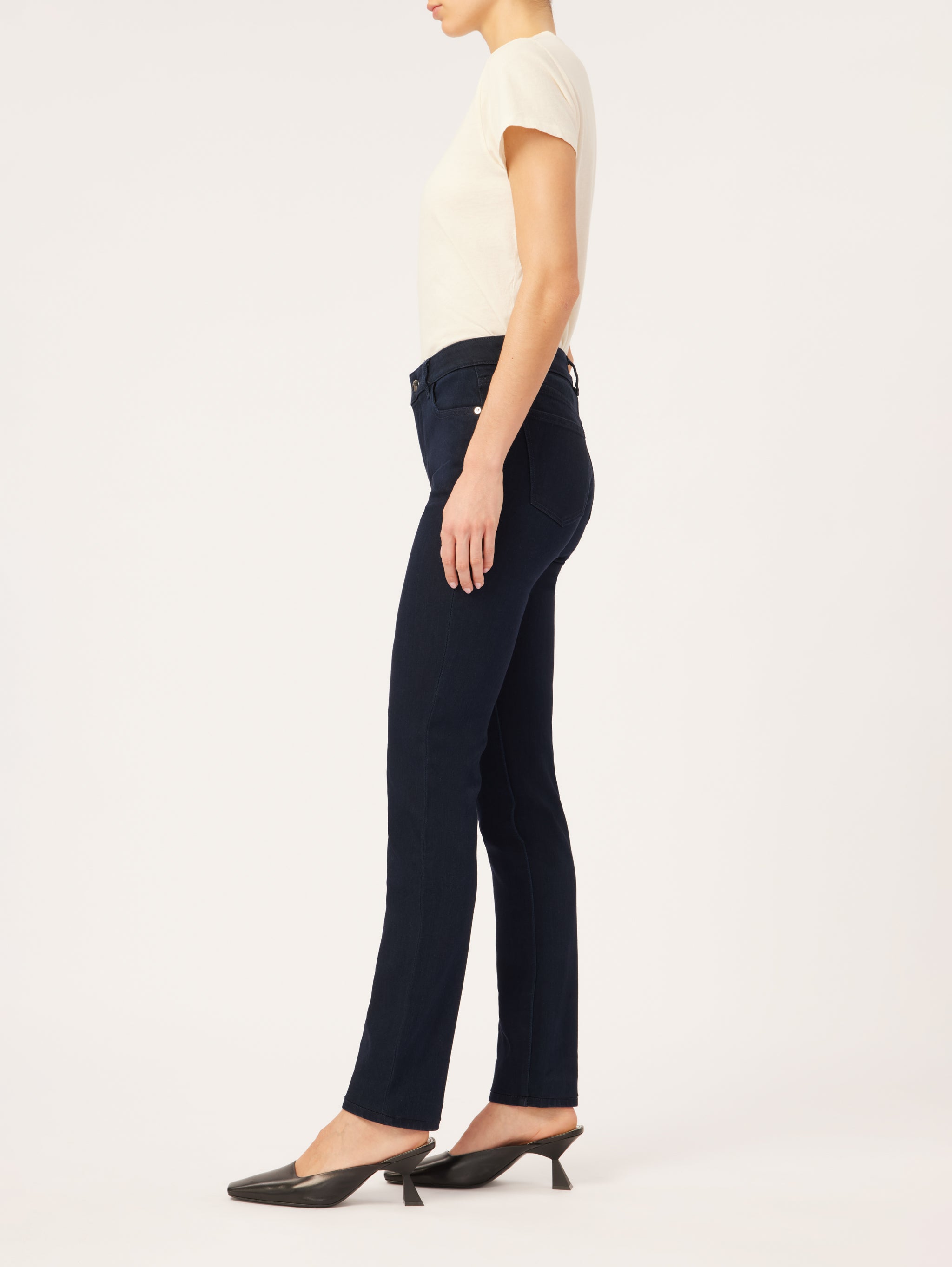 Coco Straight Mid Rise Curvy 34 Jeans