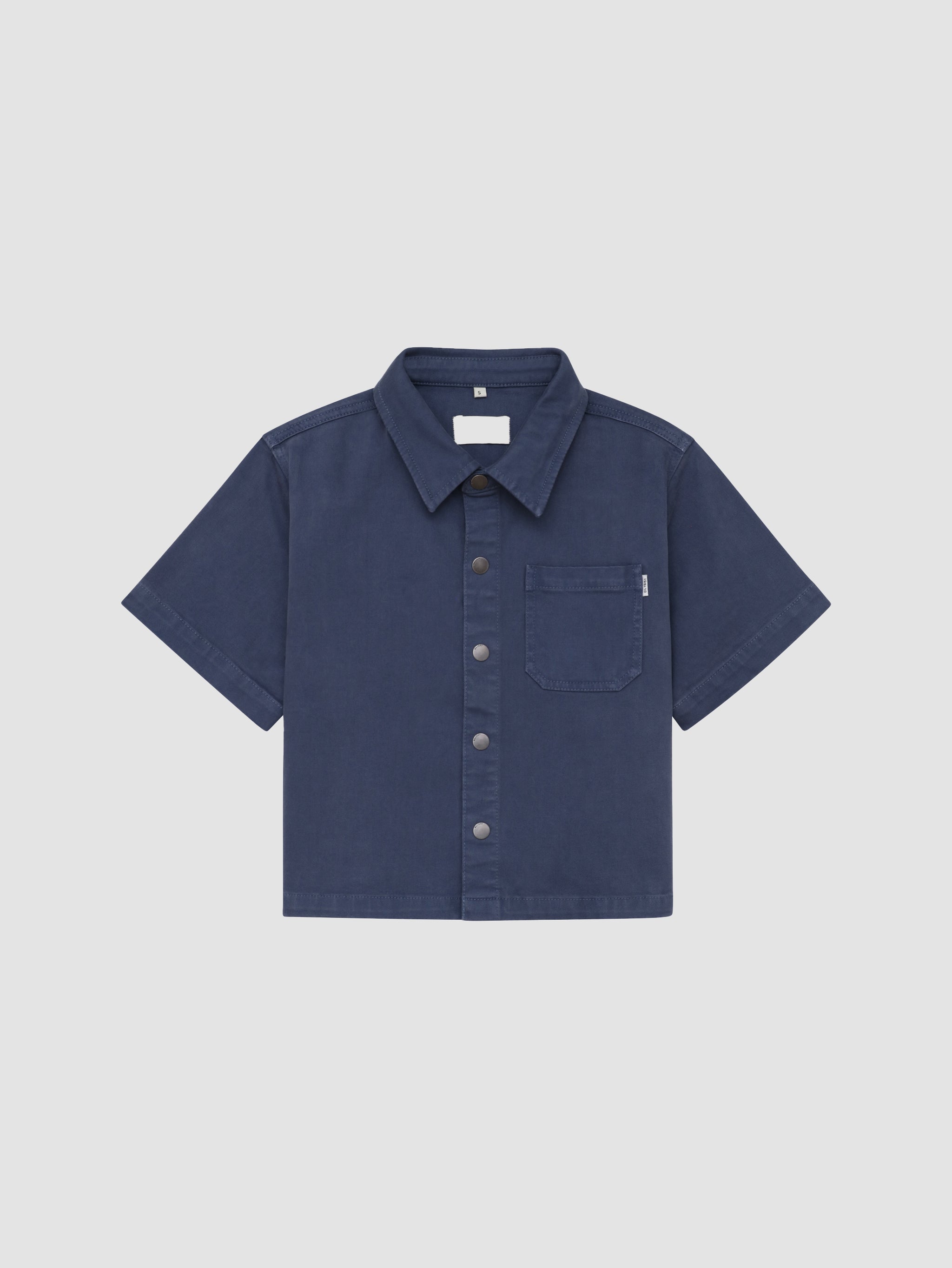 Ash Shirt Short Sleeve | Stone Blue