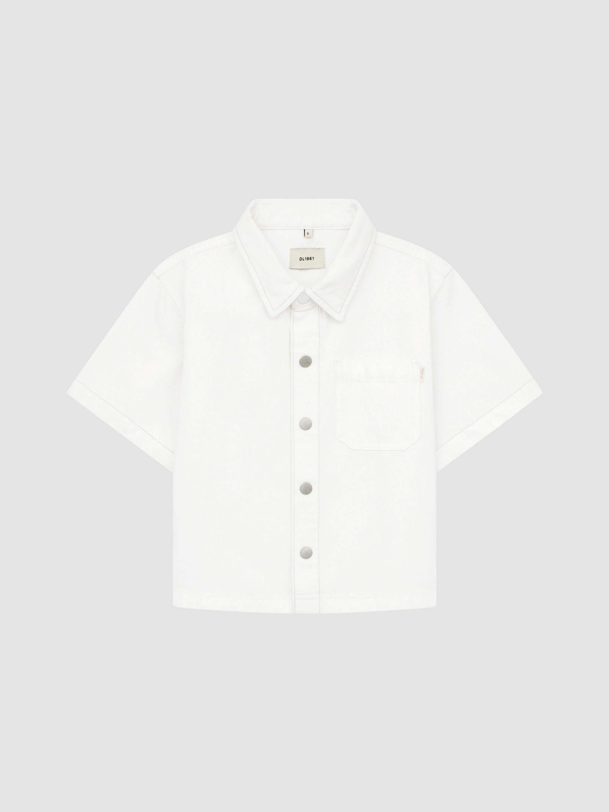 Ash Denim Shirt Short Sleeve | White