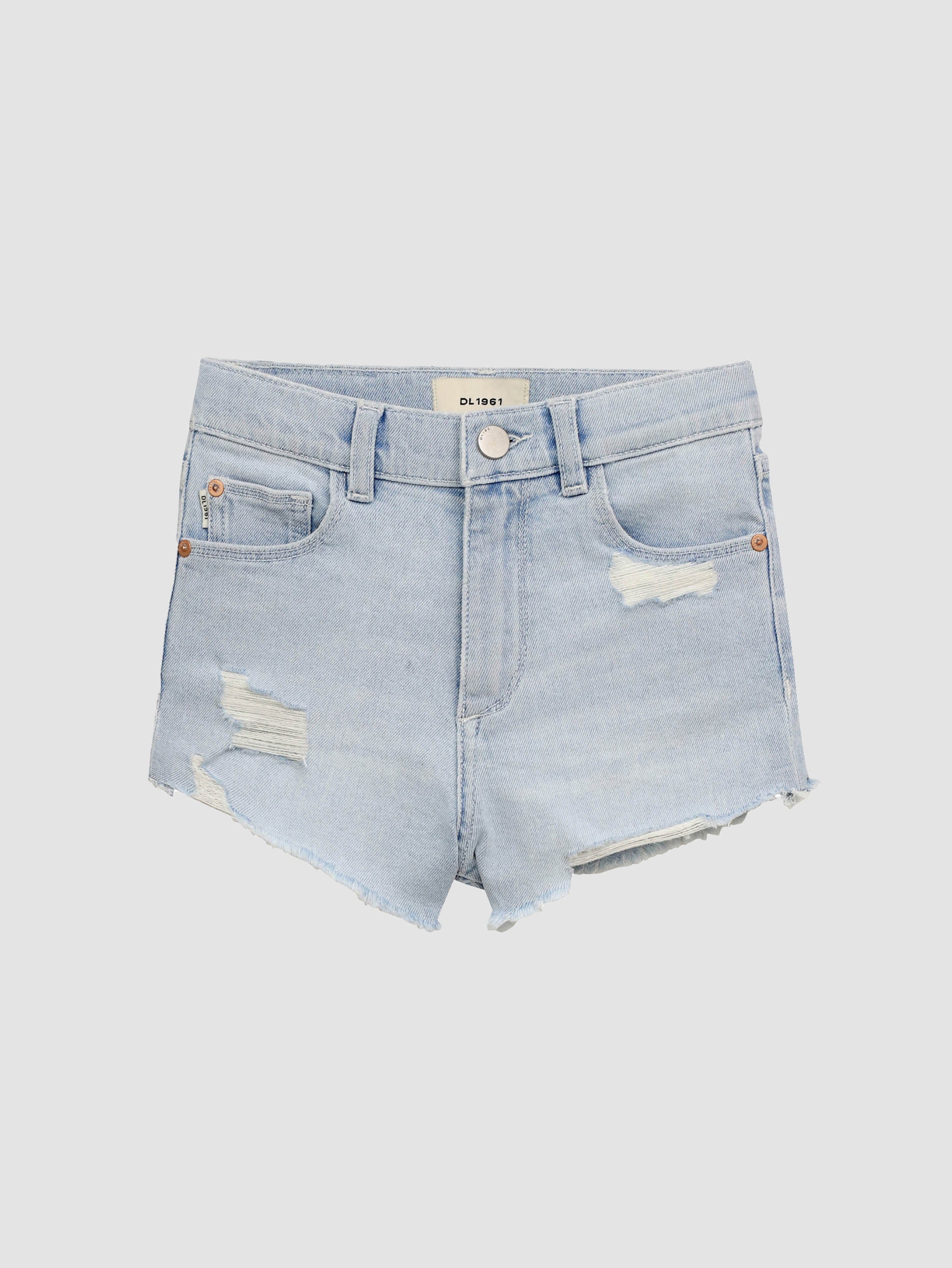 Lucy Jean Shorts High Rise Cut Off | Poolside Distressed