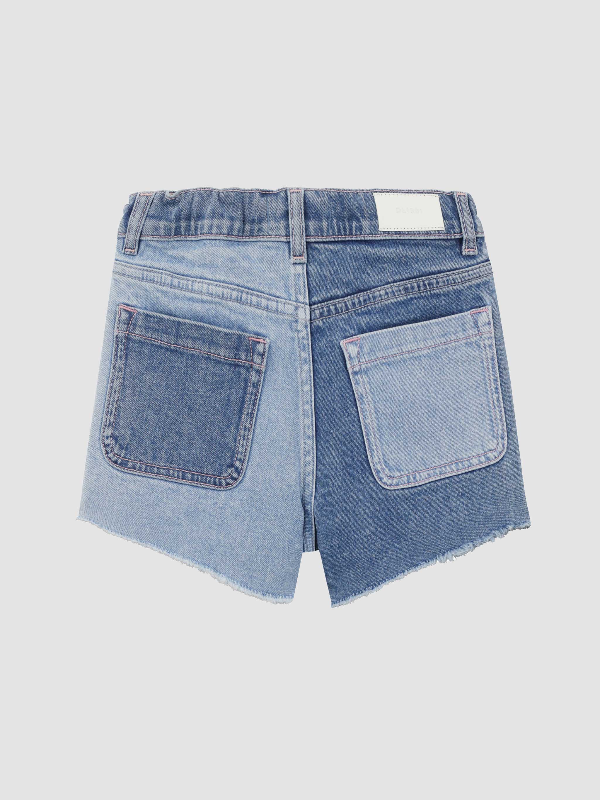 Lucy Shorts High Rise Cut Off | Fountain Blocked
