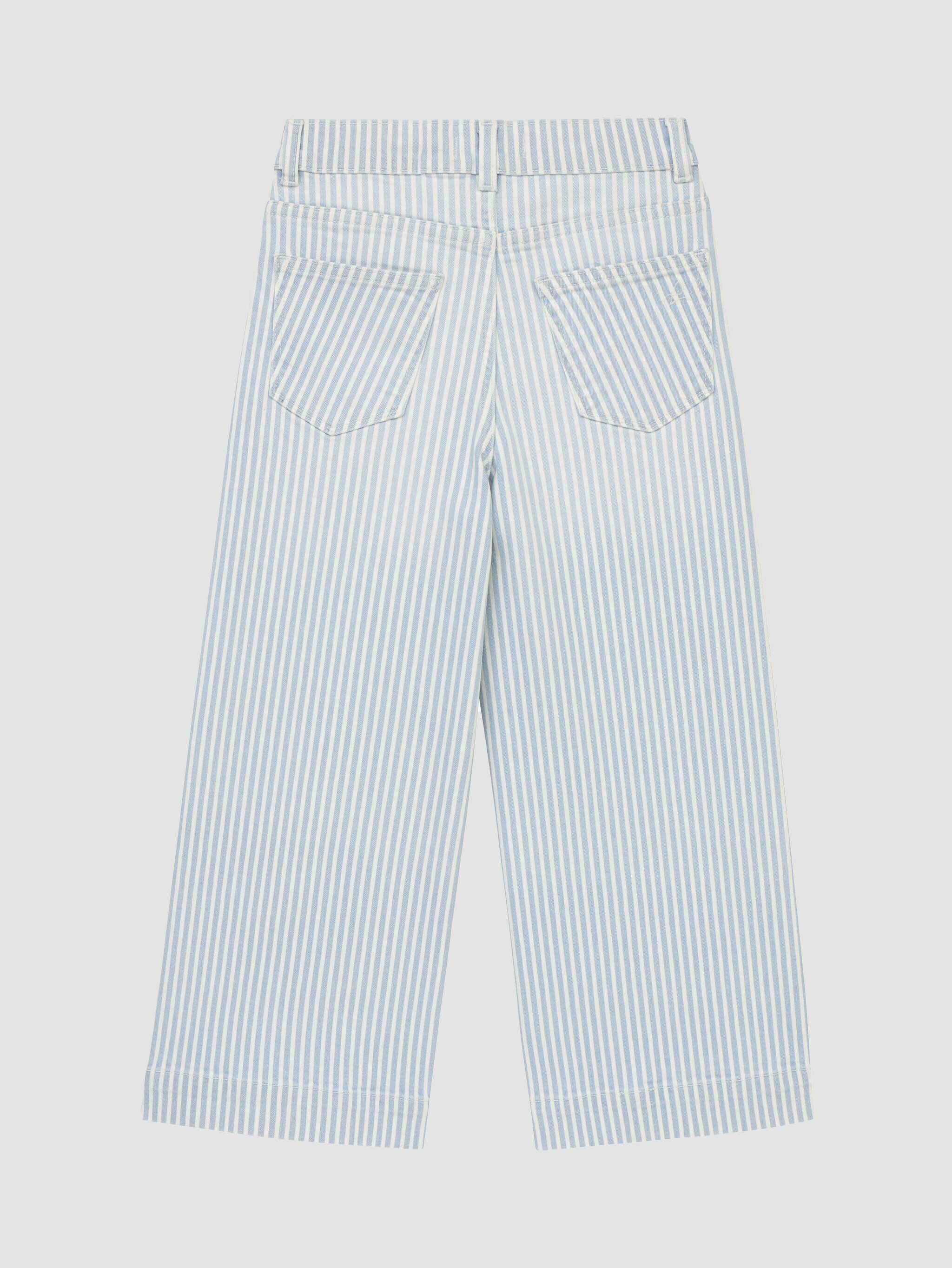 Lily Wide Leg Jeans | Blue Stripe