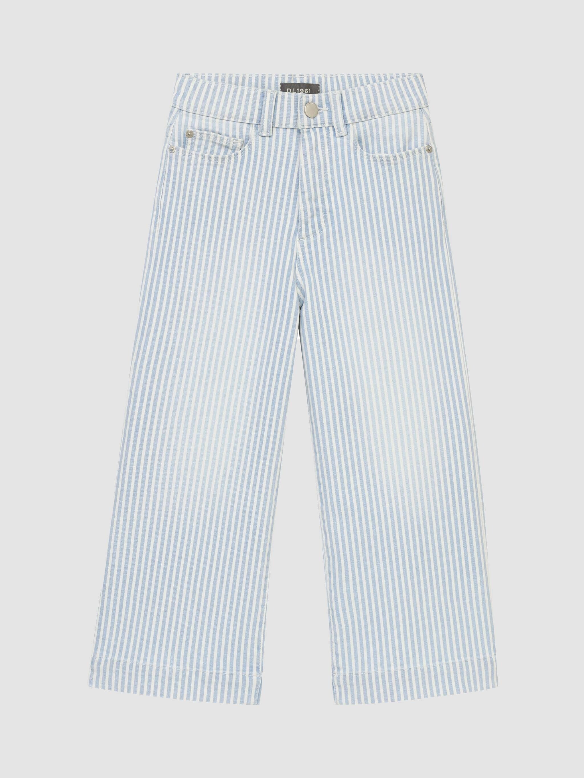 Lily Wide Leg Jeans | Blue Stripe