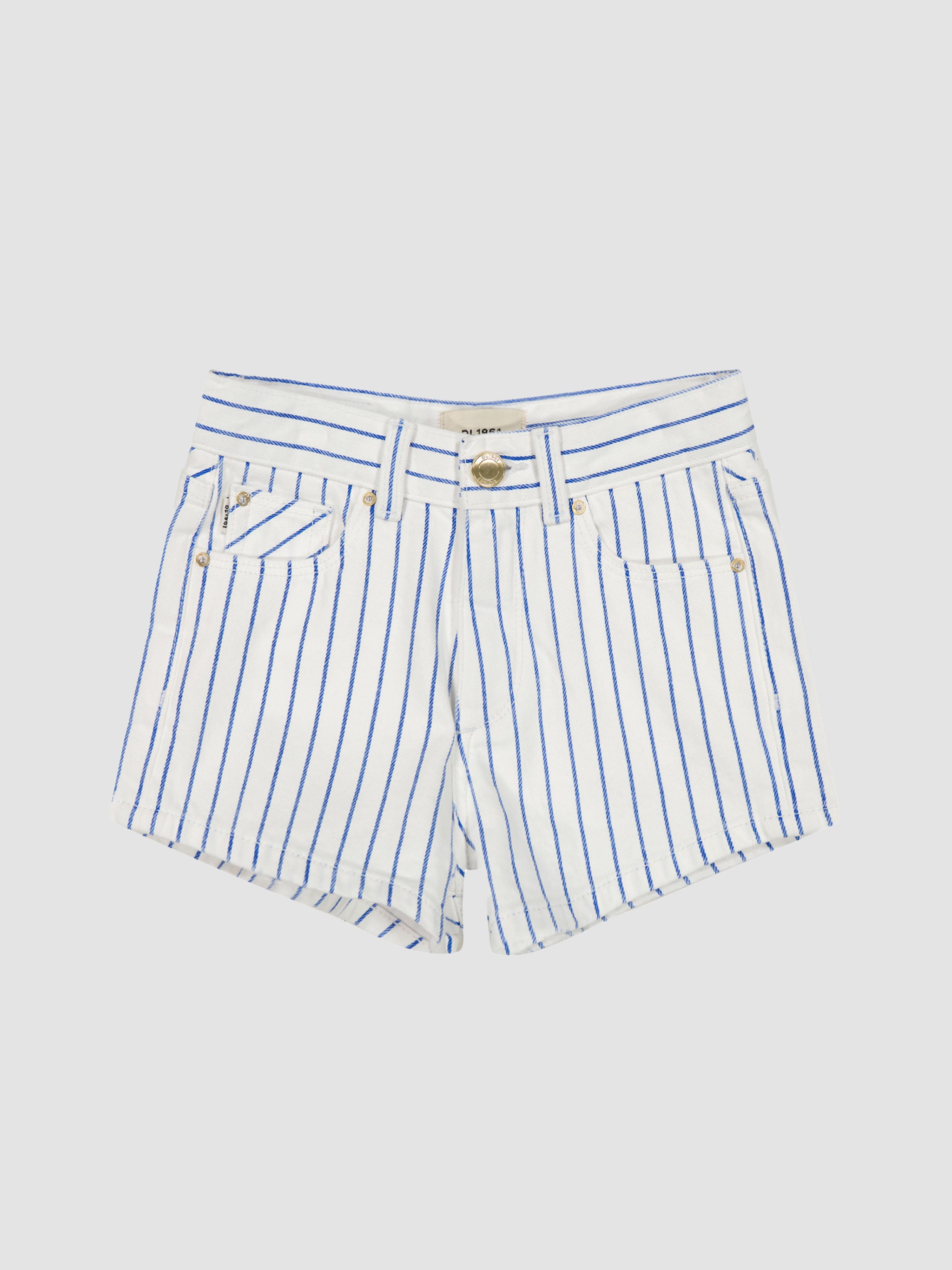 Jean Shorts High Waisted Blue And White Striped Shorts Lucy Shorts