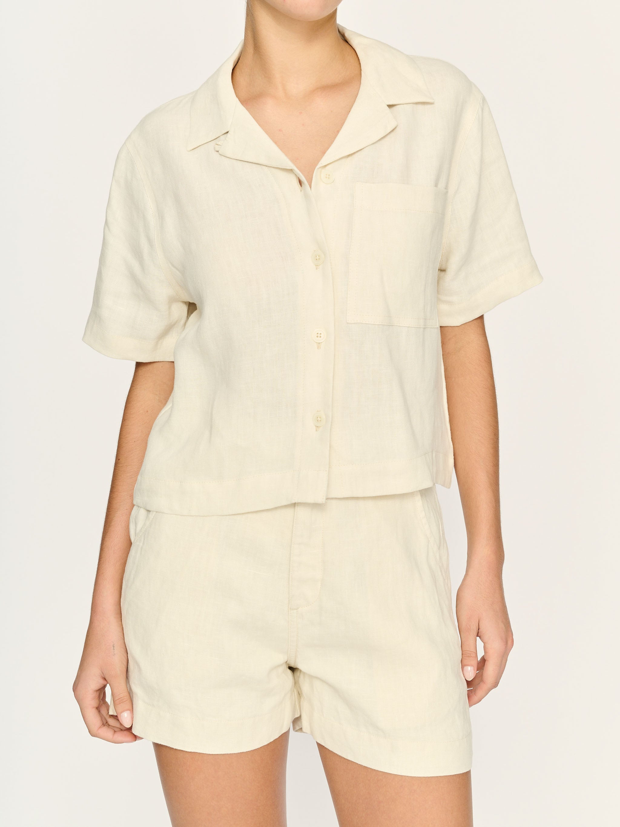 Hampton Shirt Short Sleeve | Flax Linen