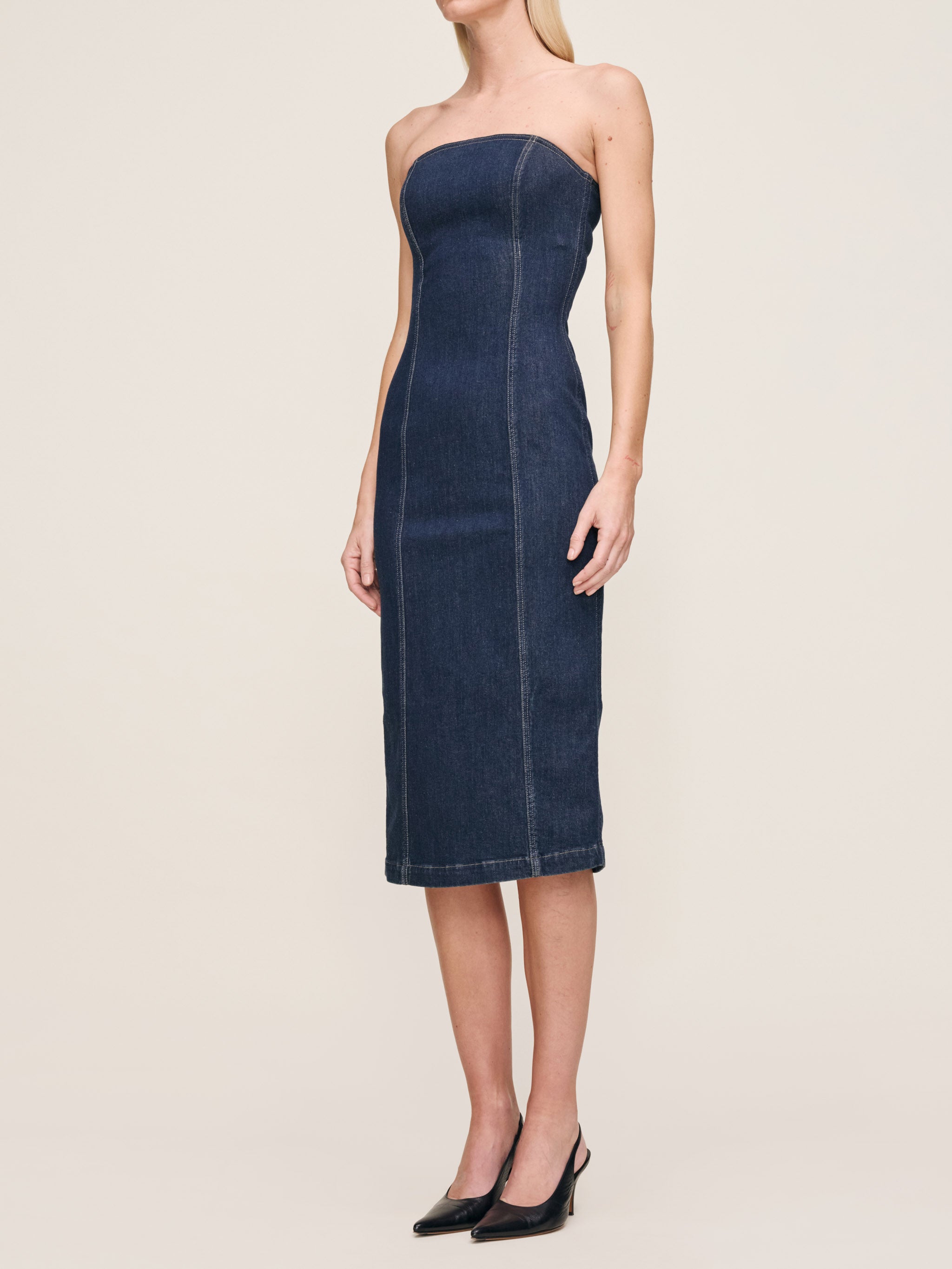 women's dress blue denim