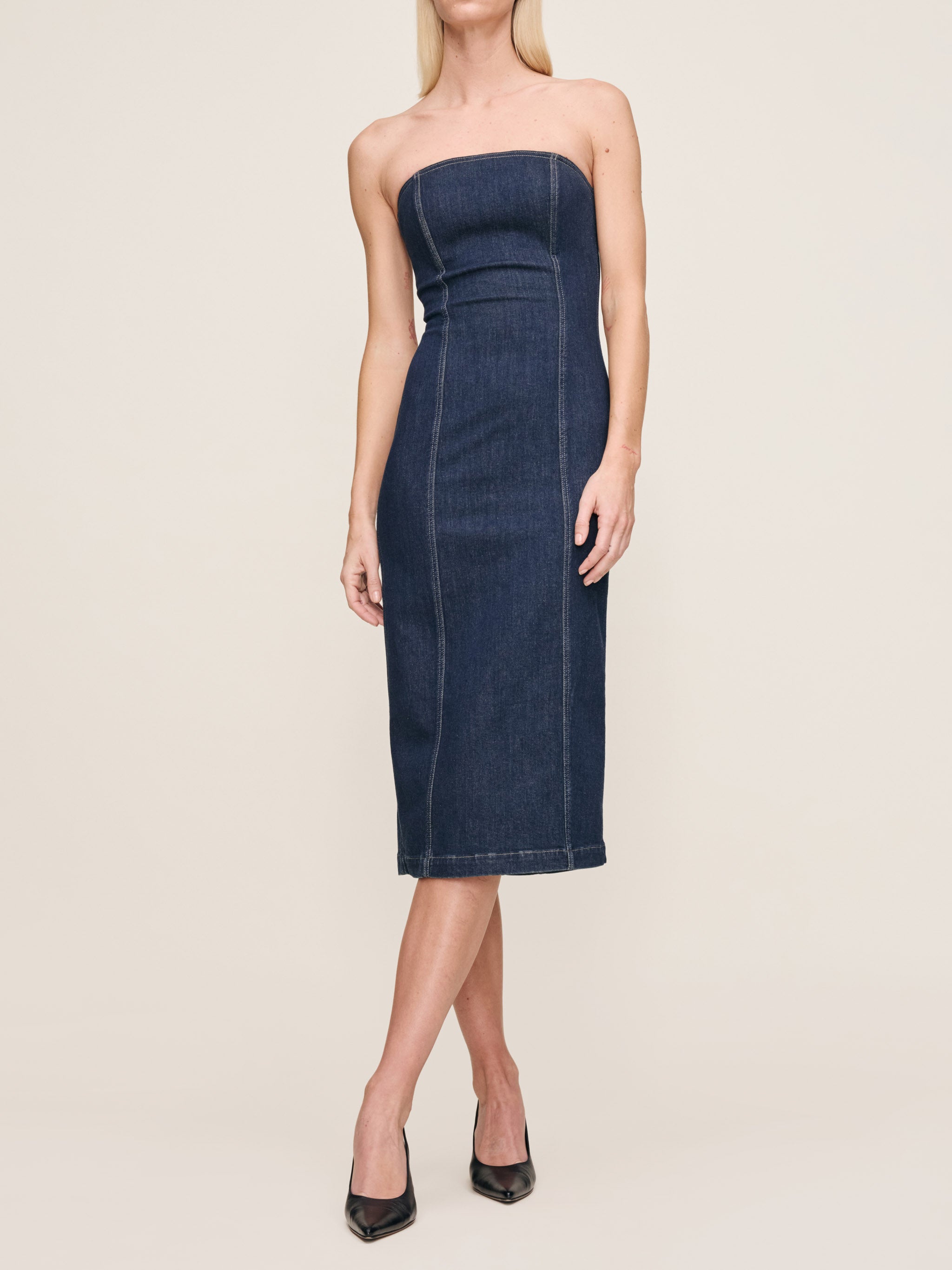 women's dress blue denim