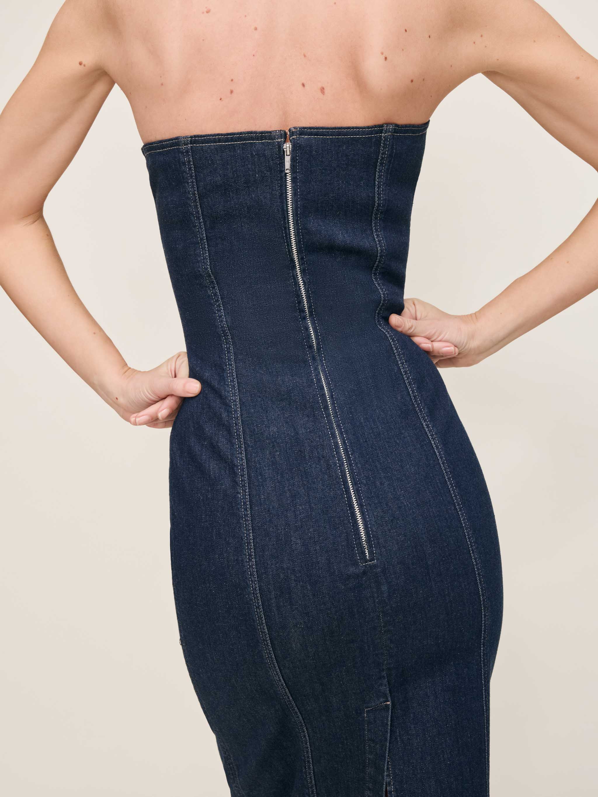 women's dress blue denim