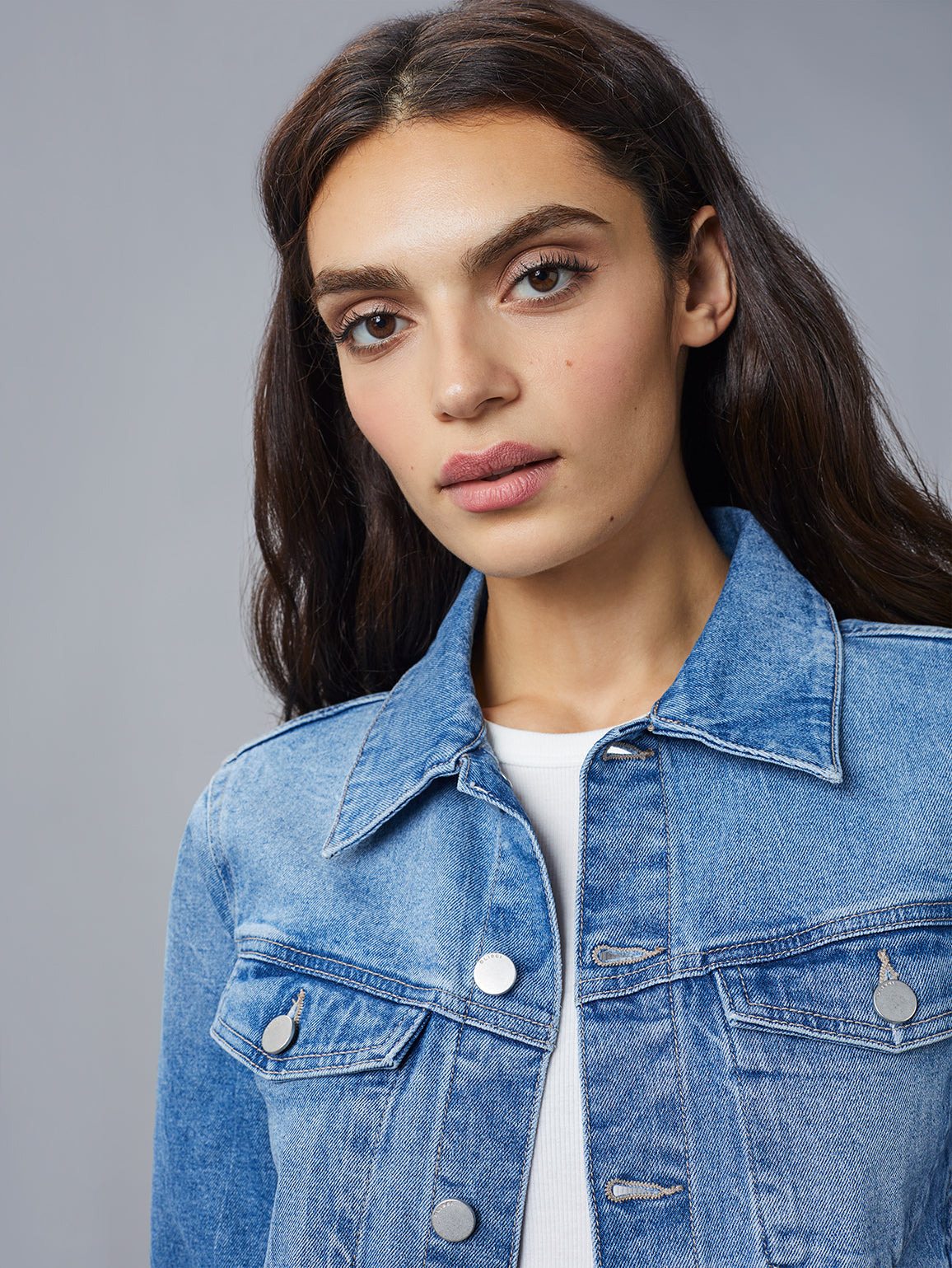 Vika Jacket Classic Denim | Droplet
