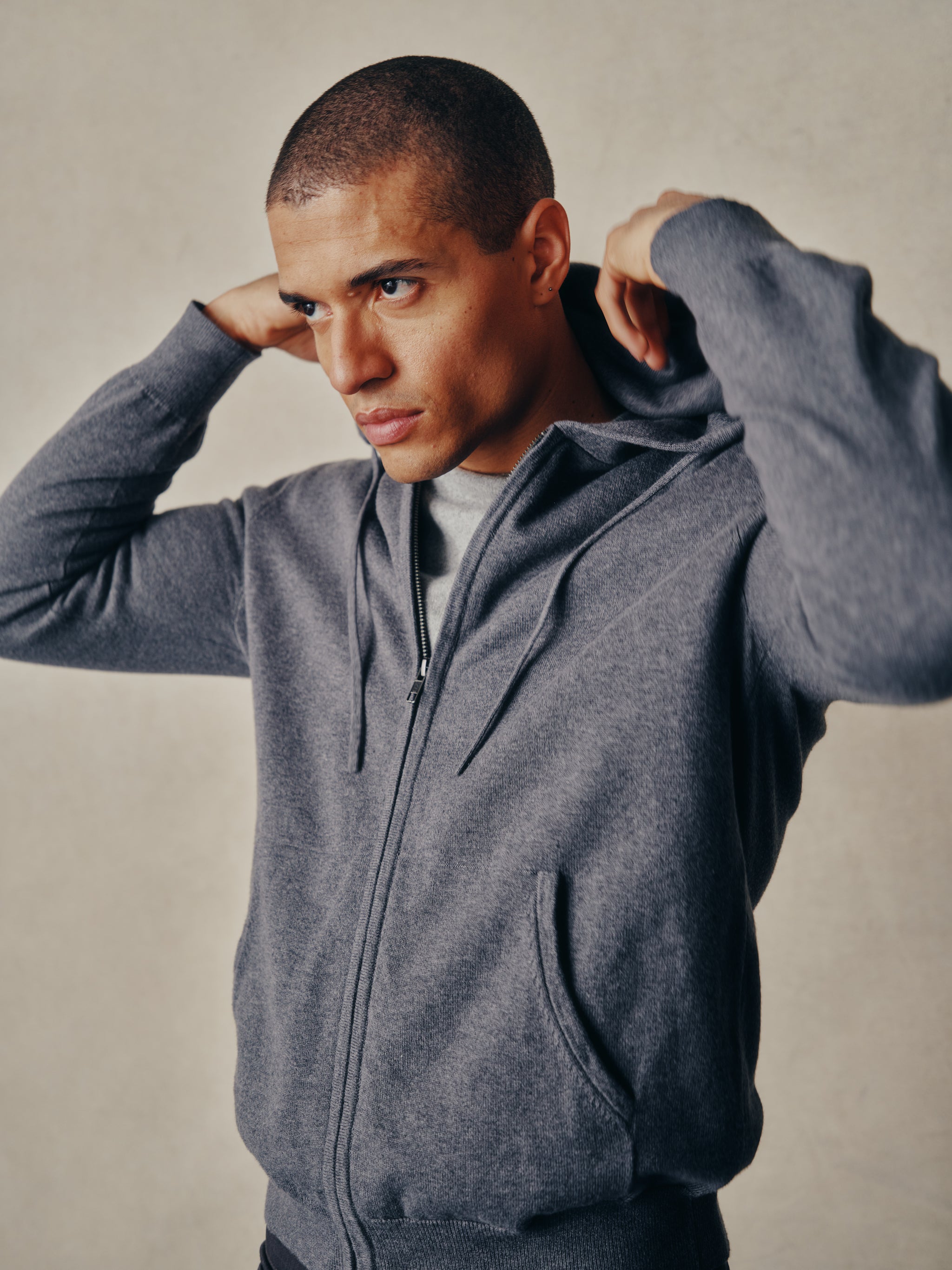 Zip-Up Hoodie | Charcoal Grey