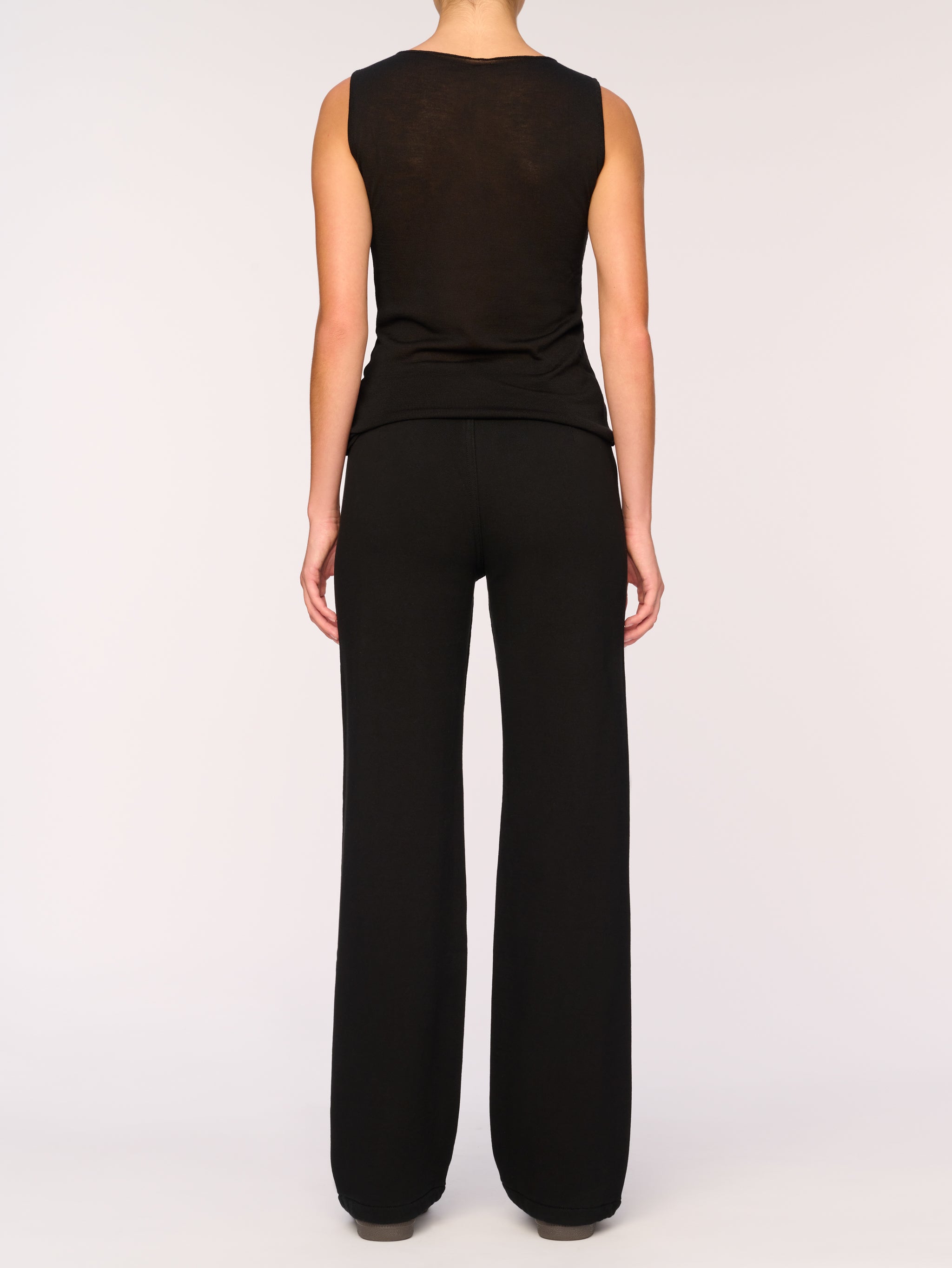 Drue Straight Low Rise 32" | Black French Terry