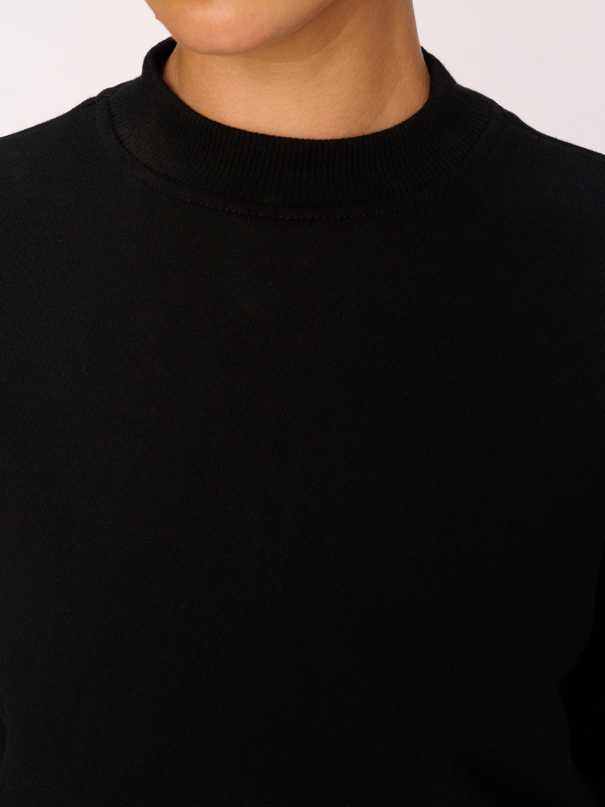 Sweatshirt Crop | Black French Terry
