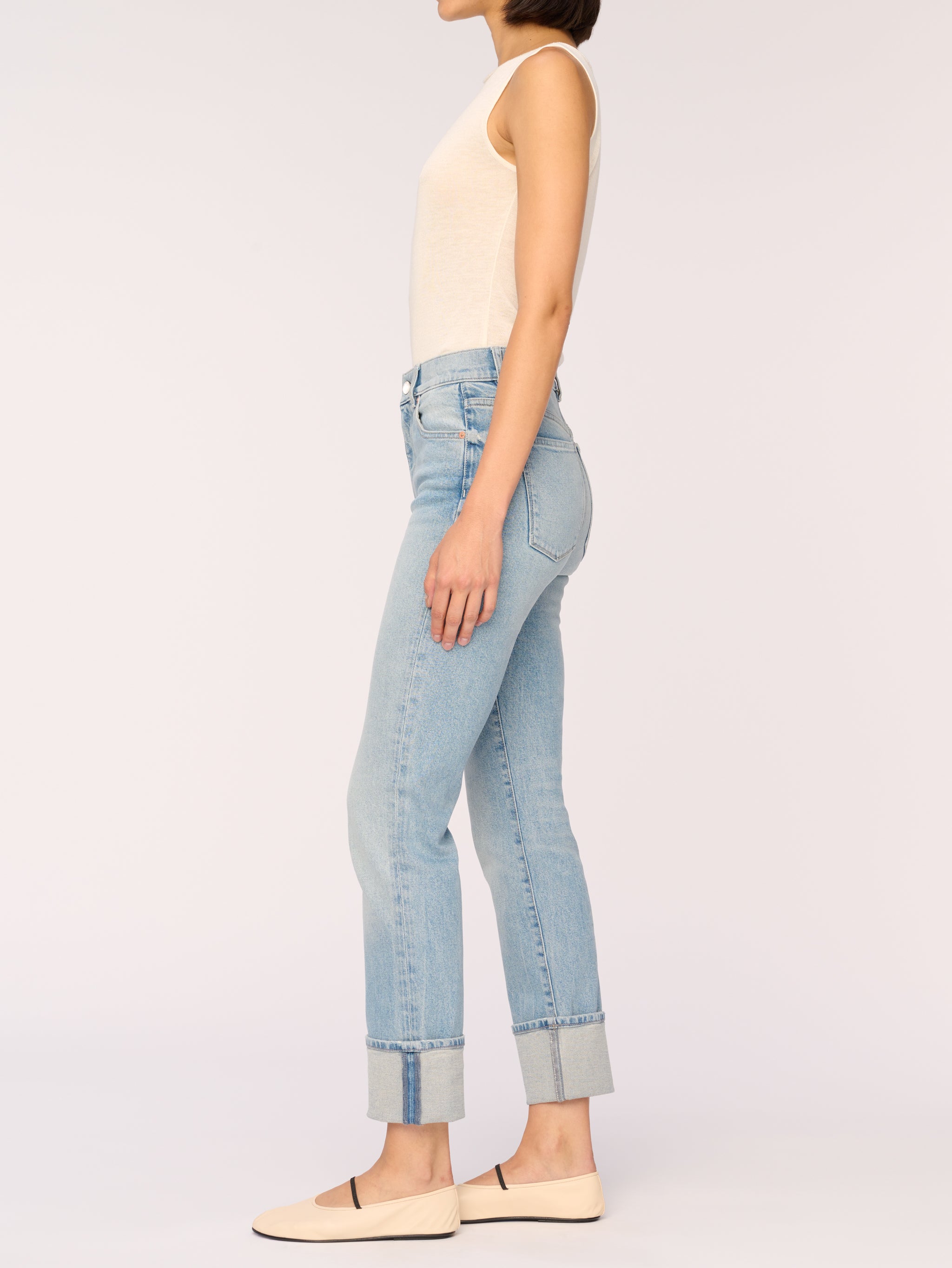 Patti Straight High Rise Vintage Ankle Jeans | Fiji Cuffed