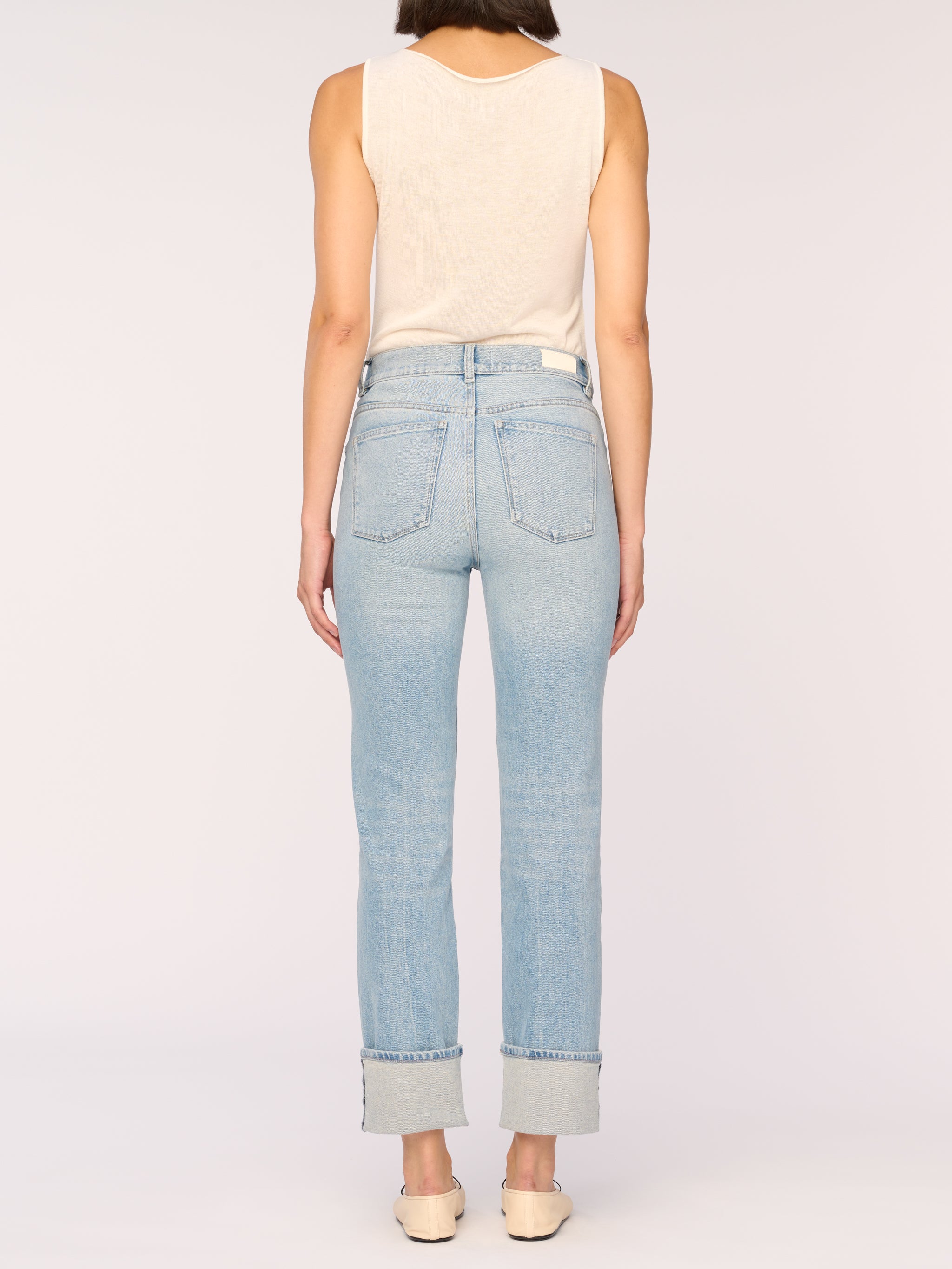 Patti Straight High Rise Vintage Ankle Jeans | Fiji Cuffed