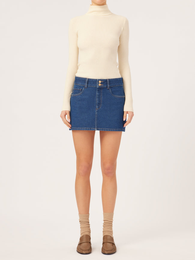 Alma Low Rise Micro Mini Skirt | Vibrant Rinse
