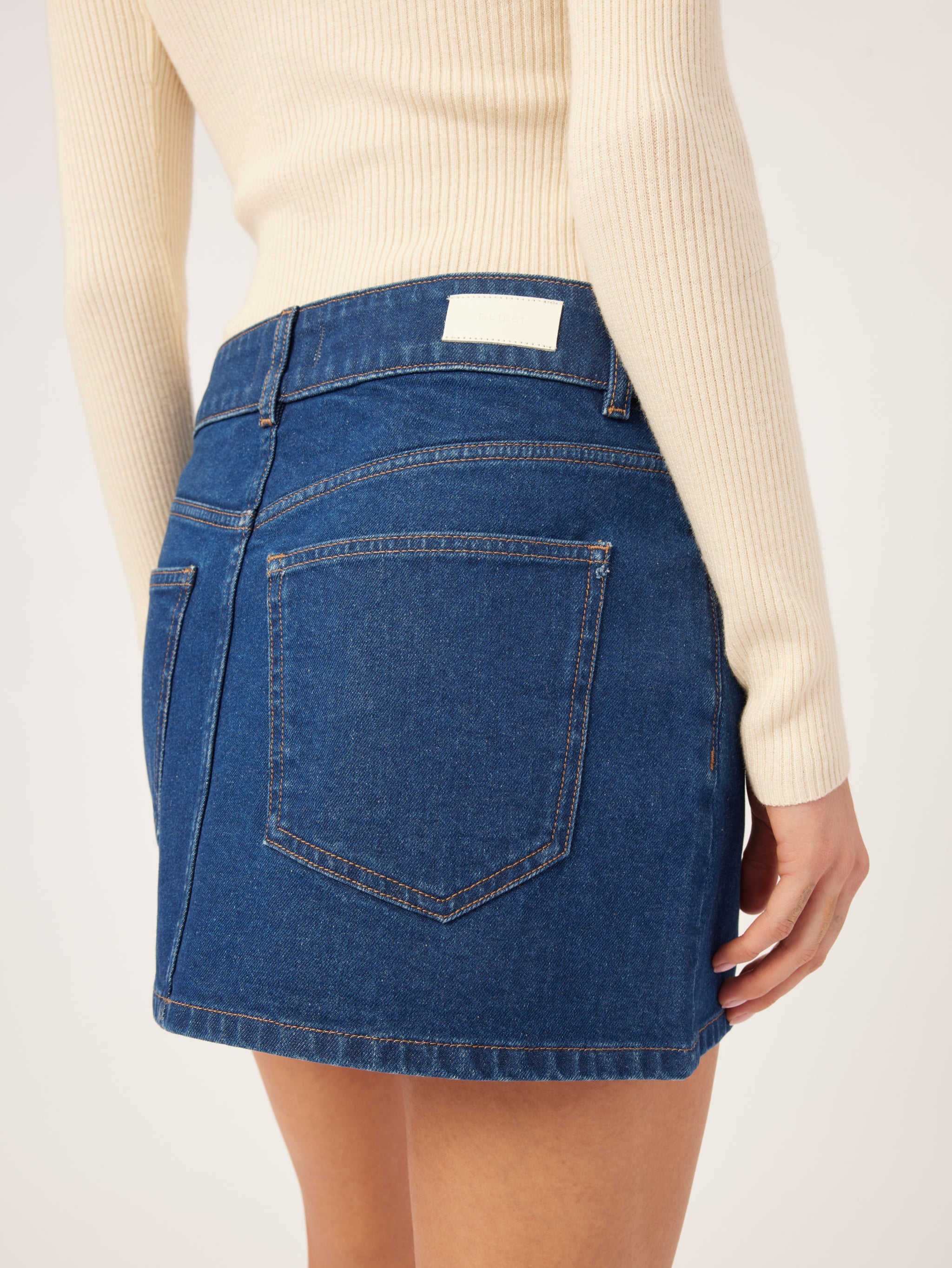 Alma Denim Low Rise Mini Skirt - Vibrant Rinse – DL1961