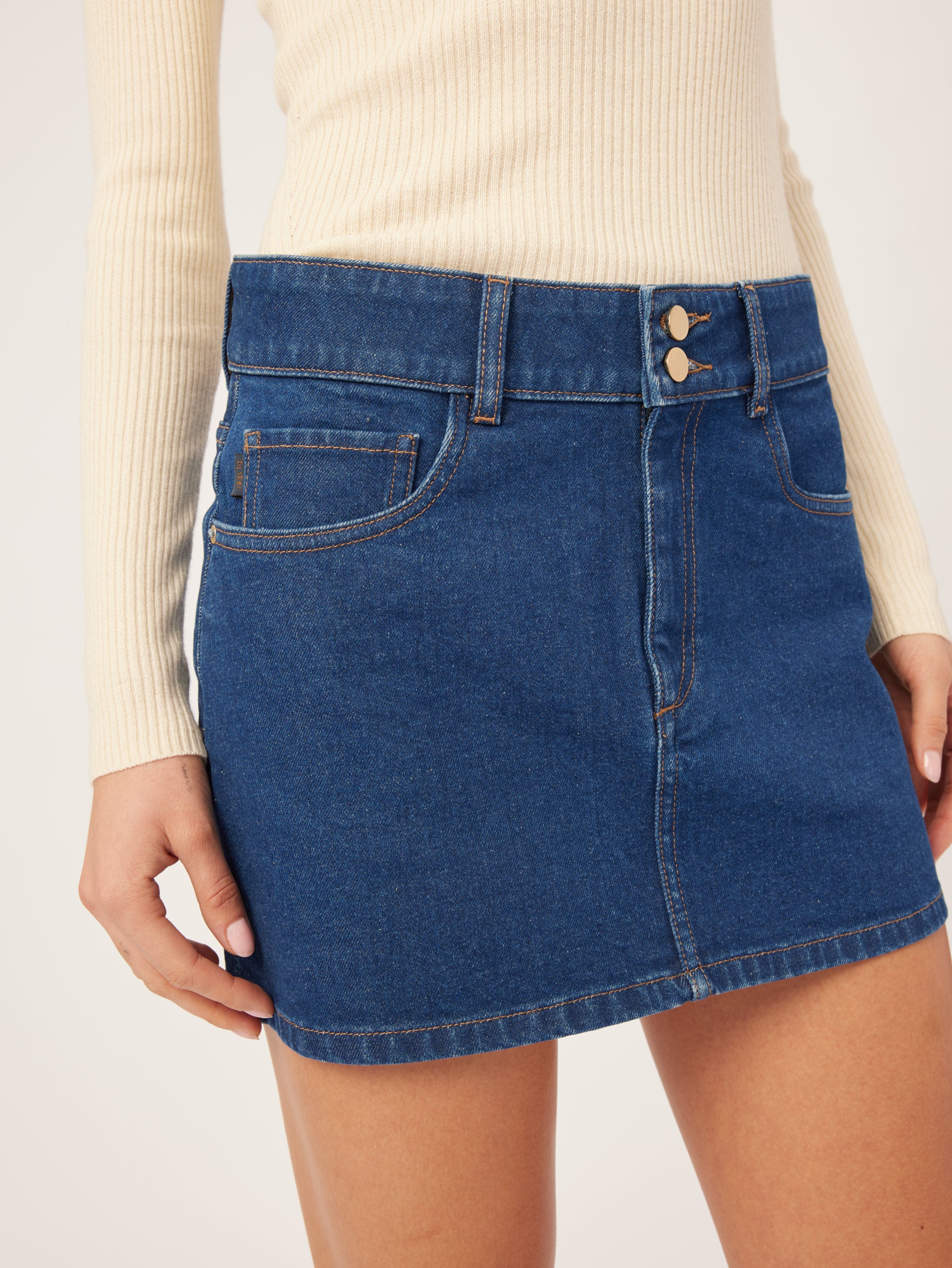 Alma Low Rise Micro Mini Skirt | Vibrant Rinse