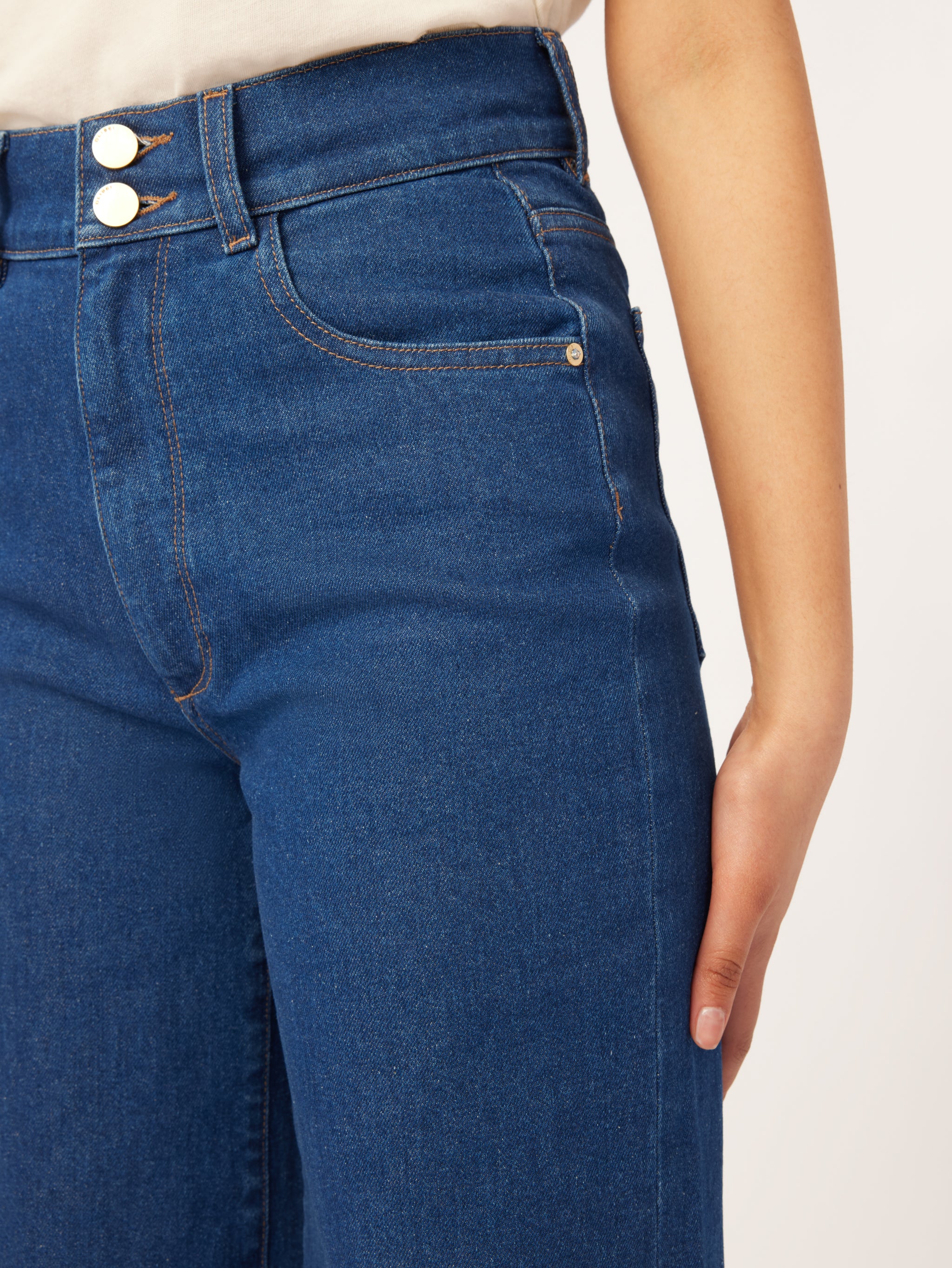 Hepburn Wide Leg High Rise Vintage 33" | Vibrant Rinse