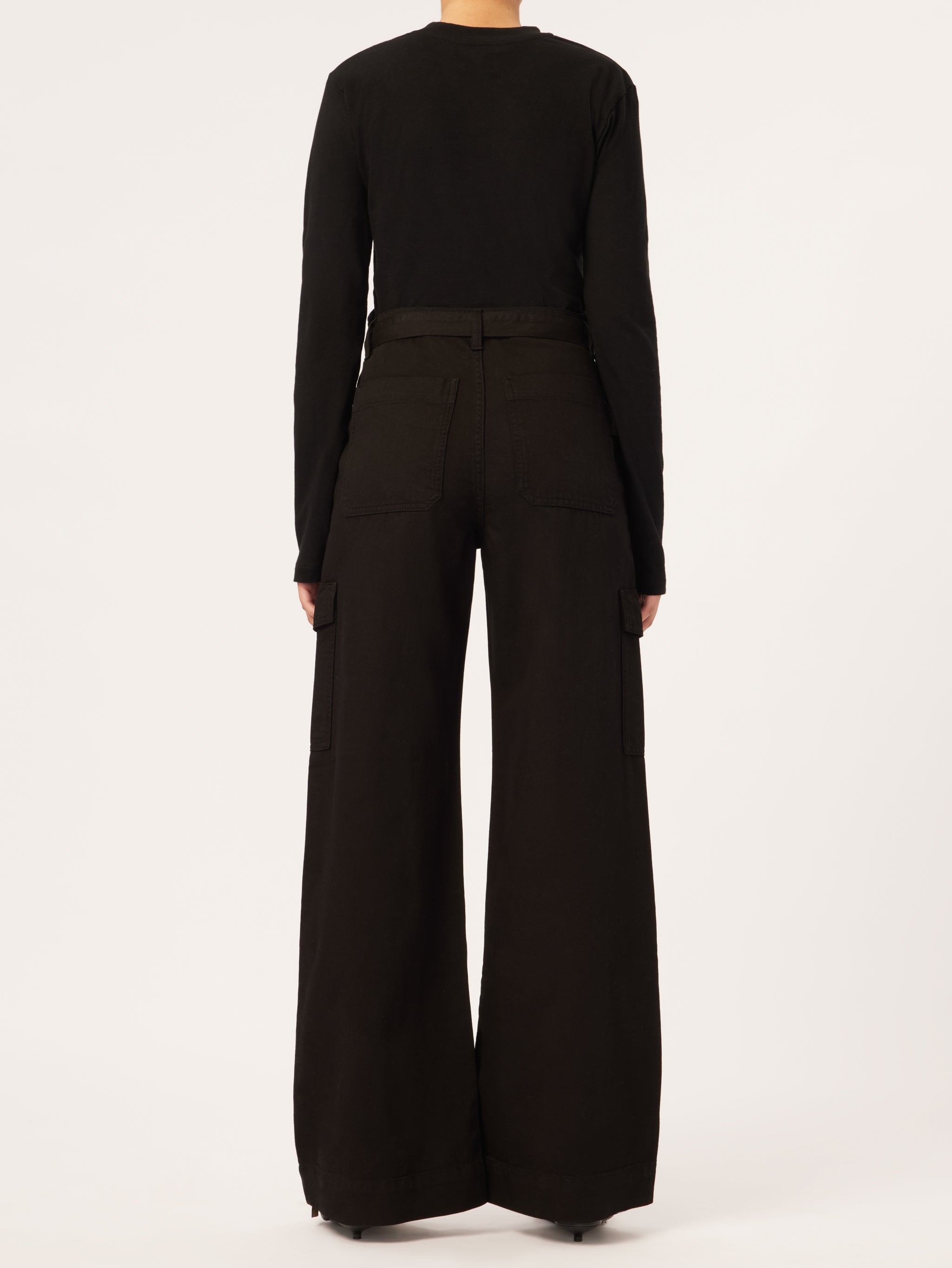 Zoie Wide Leg Relaxed Vintage | Black Cargo