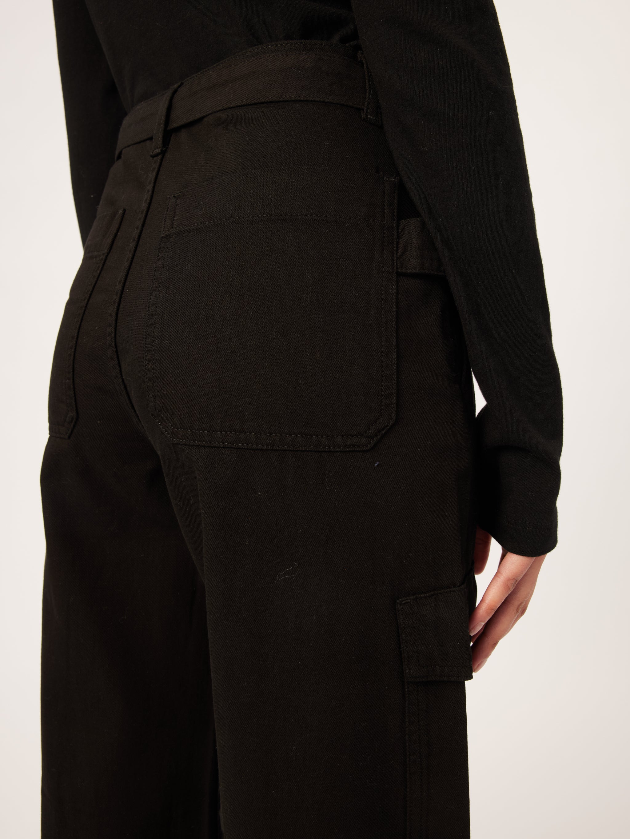 Zoie Wide Leg Relaxed Vintage | Black Cargo