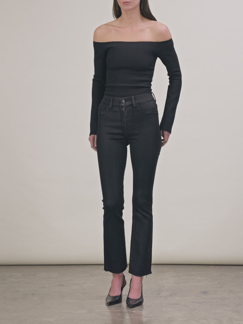 women's bootcut black jean