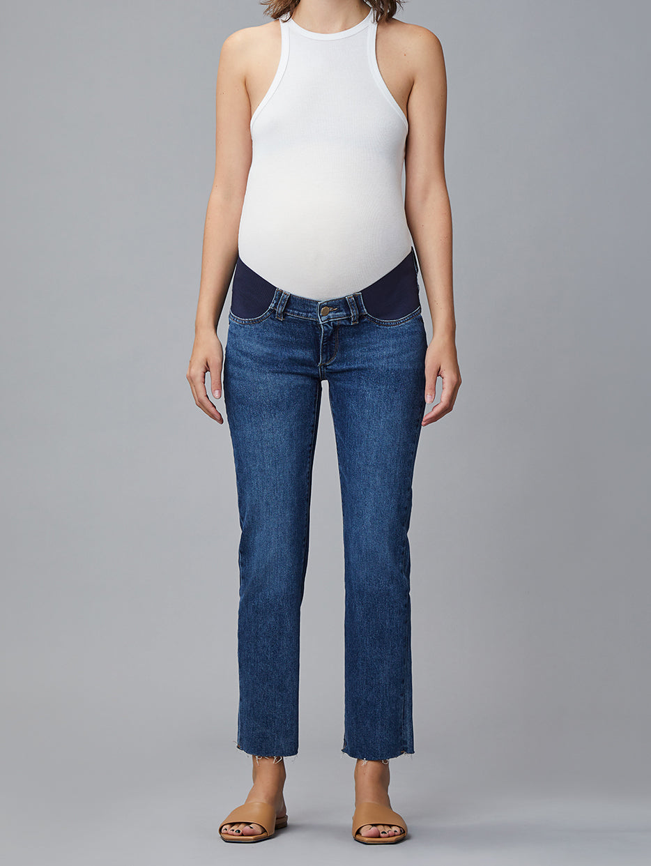 Patti Straight Maternity Vintage Jeans | Seaborn Raw