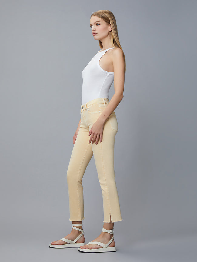 Mara Straight Mid Rise Instasculpt Ankle | Butterscotch Raw