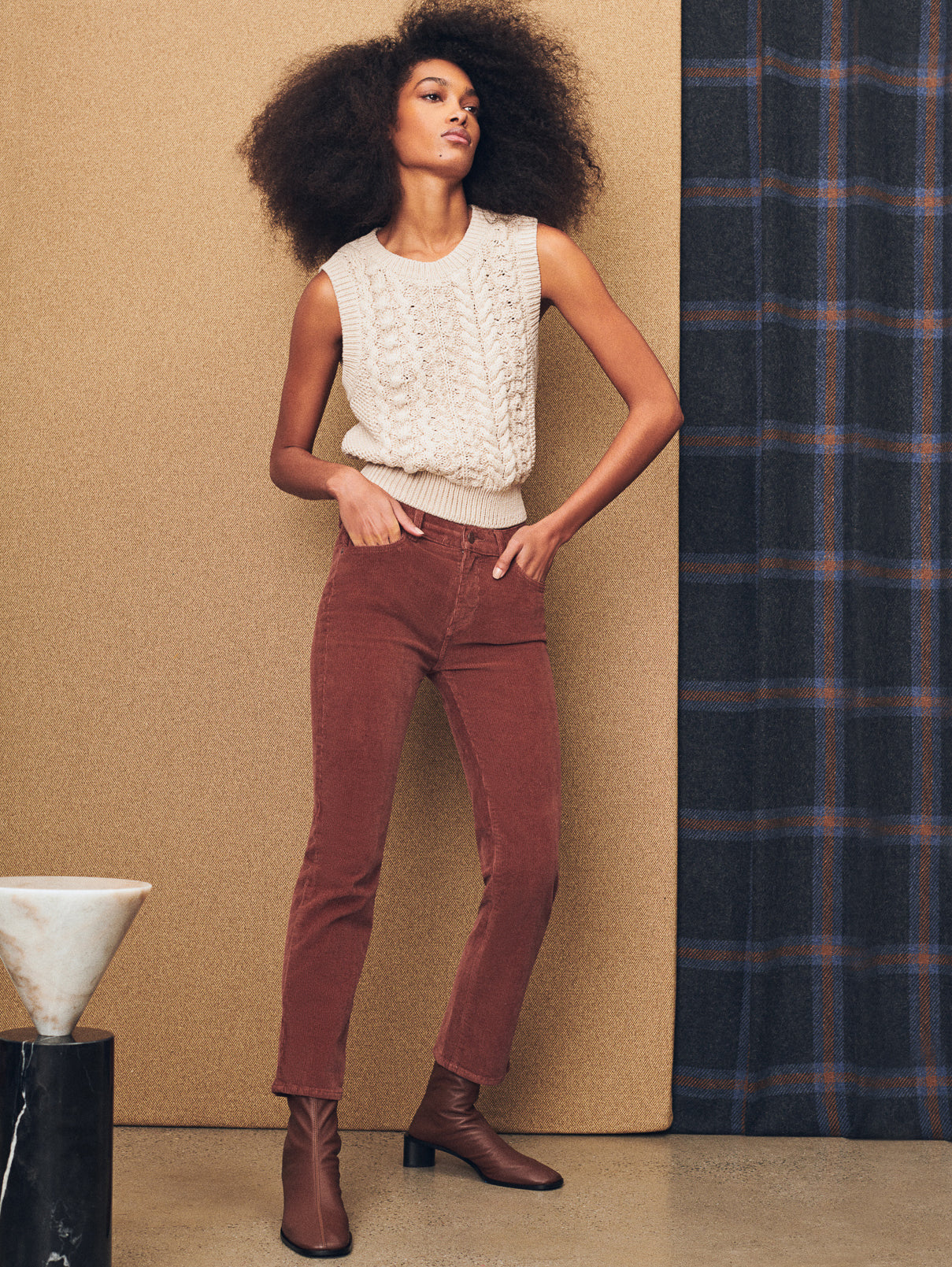 Mara Straight: Mid Rise Instasculpt Ankle | Copper