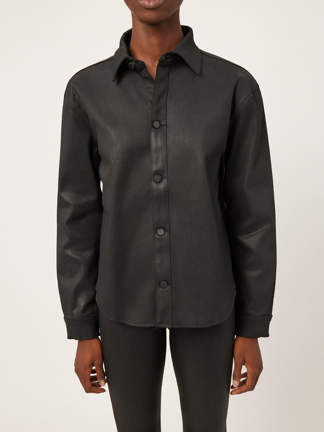 Zita Shirt | Black Coated
