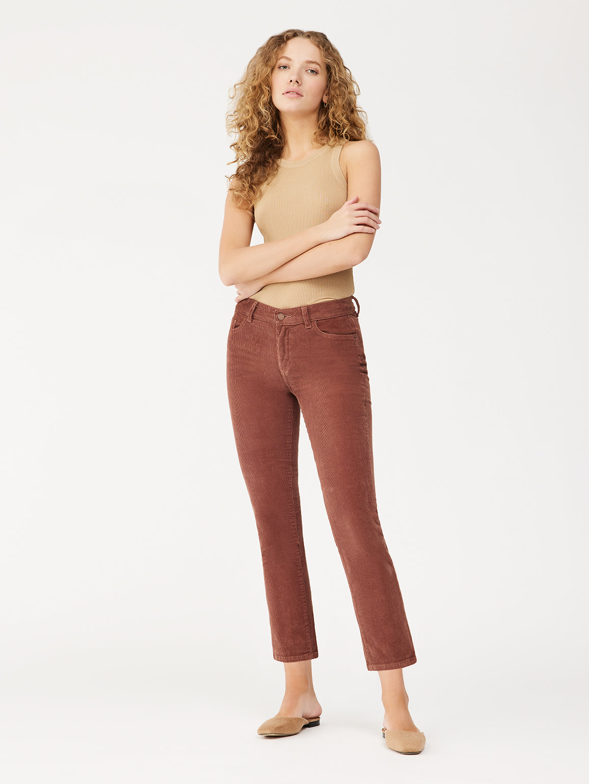 Mara Straight: Mid Rise Instasculpt Ankle | Copper