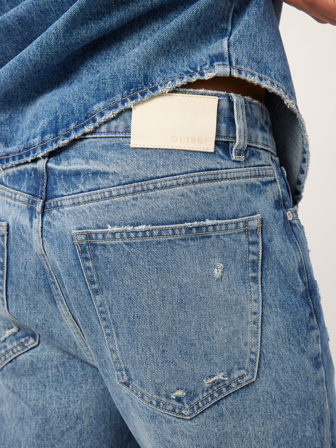 Noah Tapered Straight | Indigo Distressed