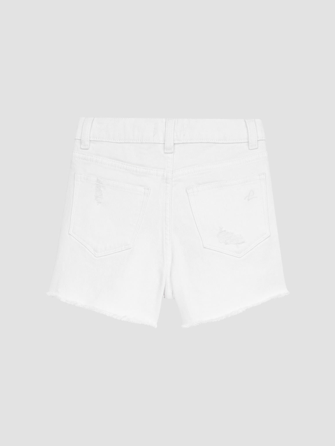 Lucy Short | White Distressed