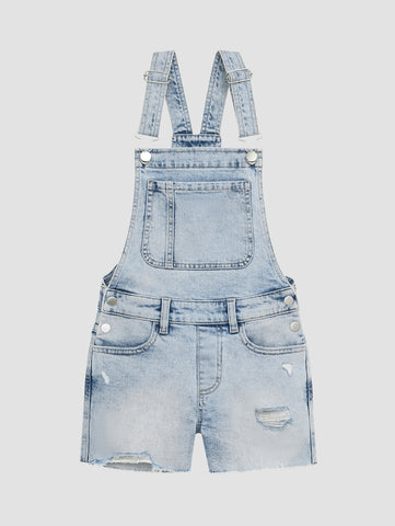 Light denim overall shorts online