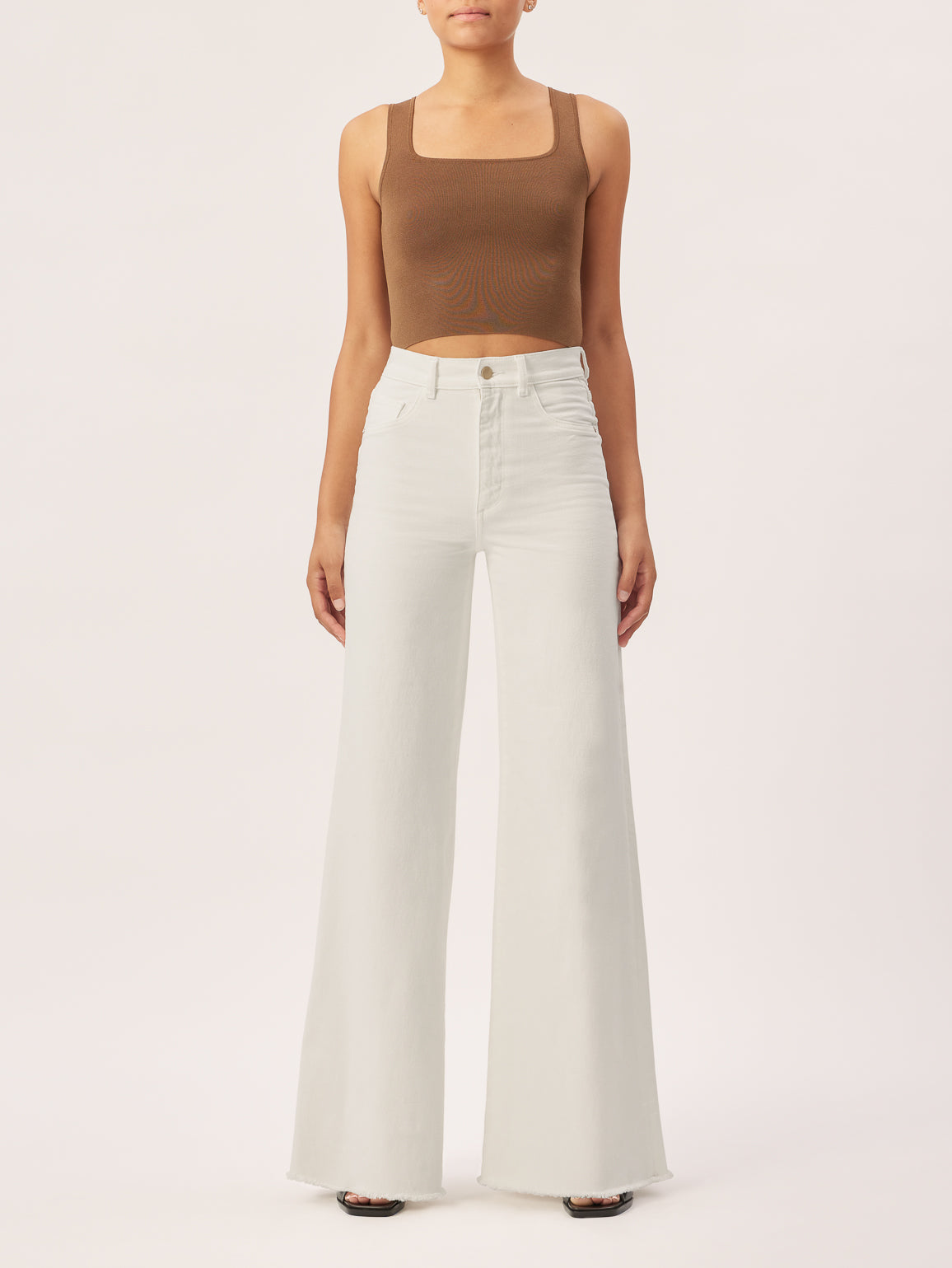 Hepburn Extra Wide Leg High Rise Vintage 33" | White