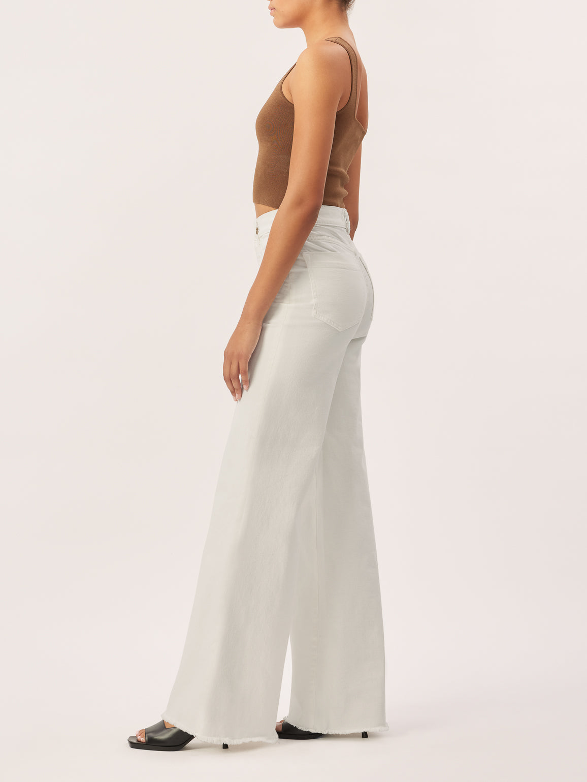 Hepburn Extra Wide Leg High Rise Vintage 33" | White