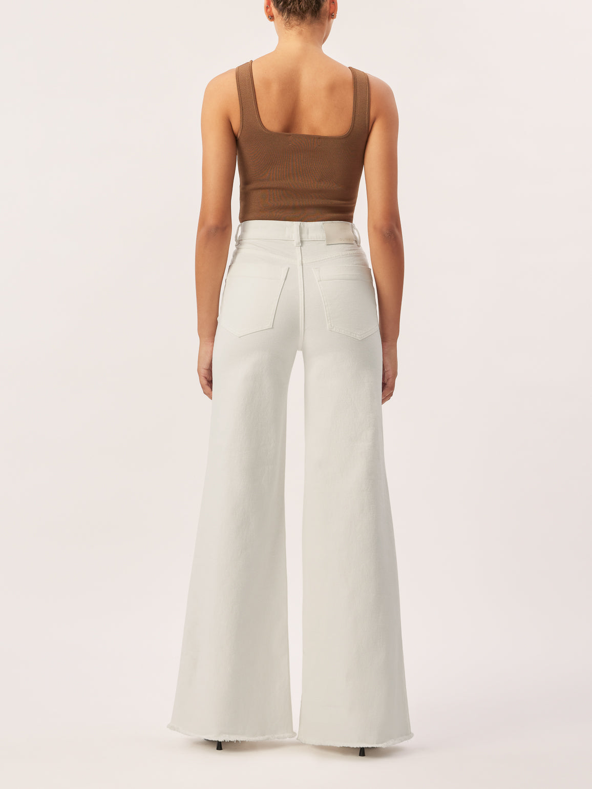 Hepburn Extra Wide Leg High Rise Vintage 33" | White